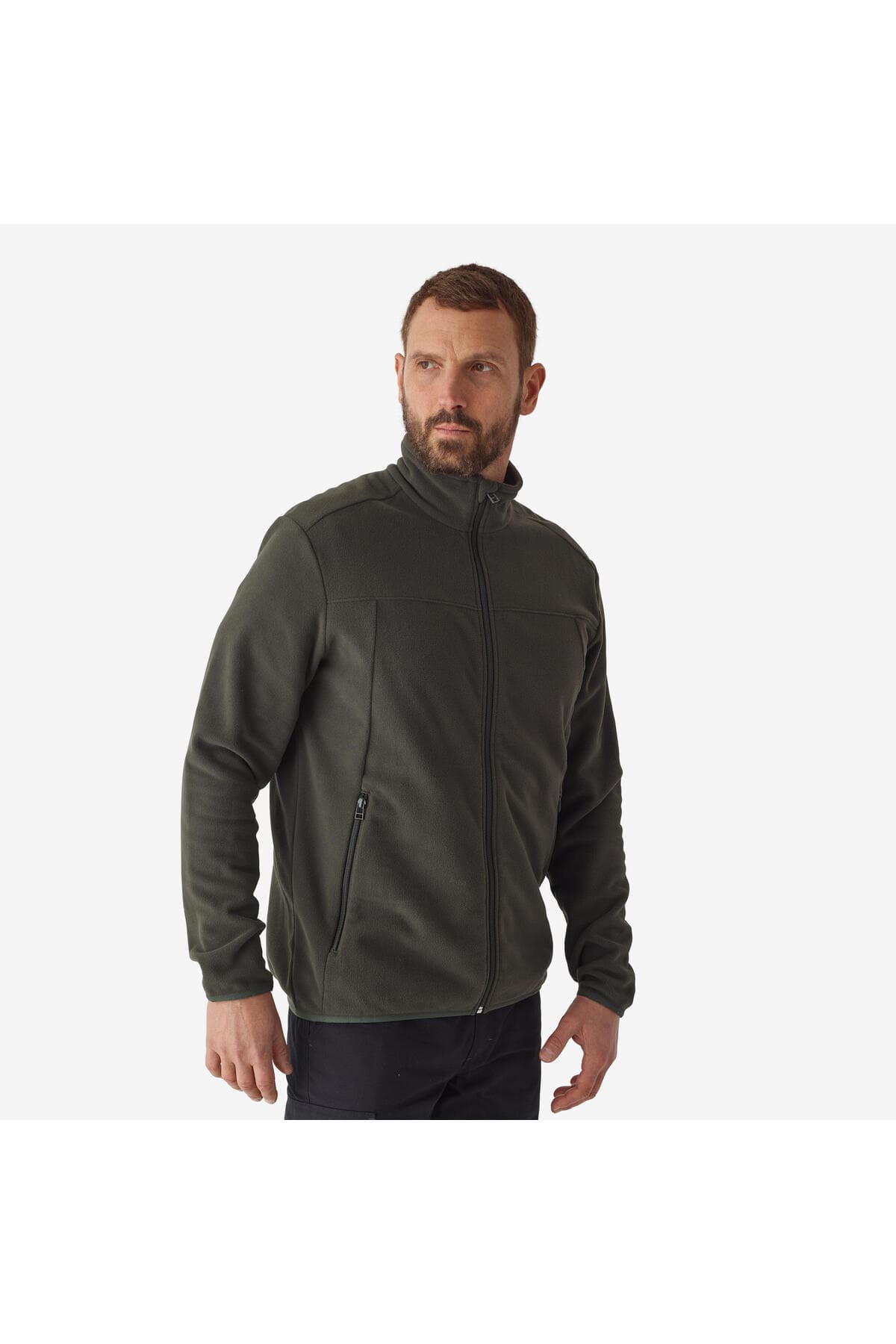ژاکت پشمی مردانه Decathlon Solognac سبز بیصدا برای شکار و طبیعتگردی مدل 100 ژاکت پشمی مردانه Decathlon Solognac سبز بیصدا برای شکار و طبیعتگردی مدل 100