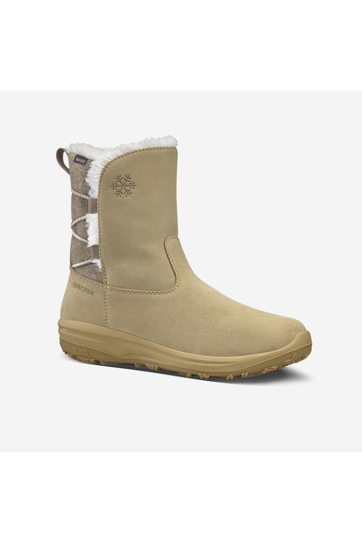 چکمه برفی زنانه Decathlon ضدآب اوتدور بژ چرمی مدل Sh500 چکمه برفی زنانه Decathlon ضدآب اوتدور بژ چرمی مدل Sh500