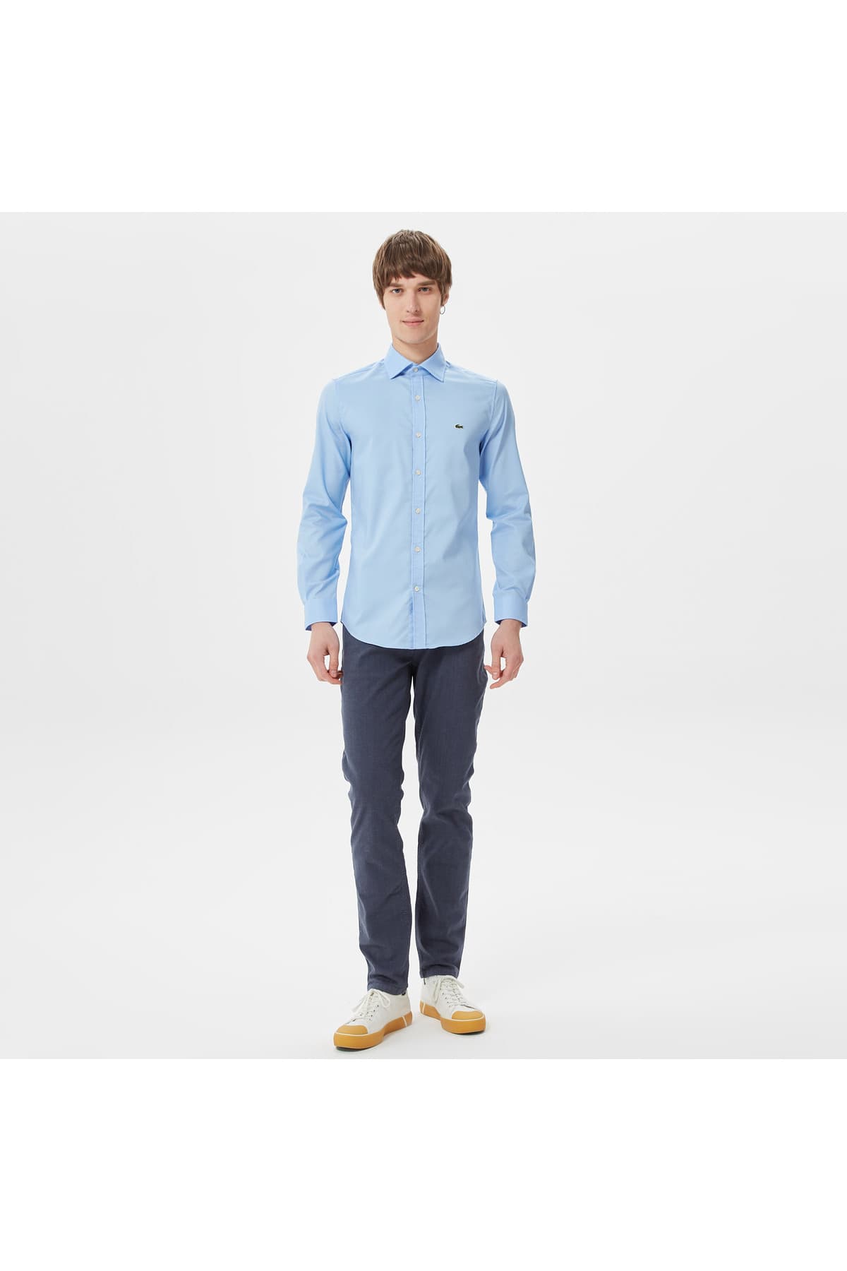 پیراهن مردانه مشکی لکاست مدل Slim Fit پیراهن مردانه مشکی لکاست مدل Slim Fit