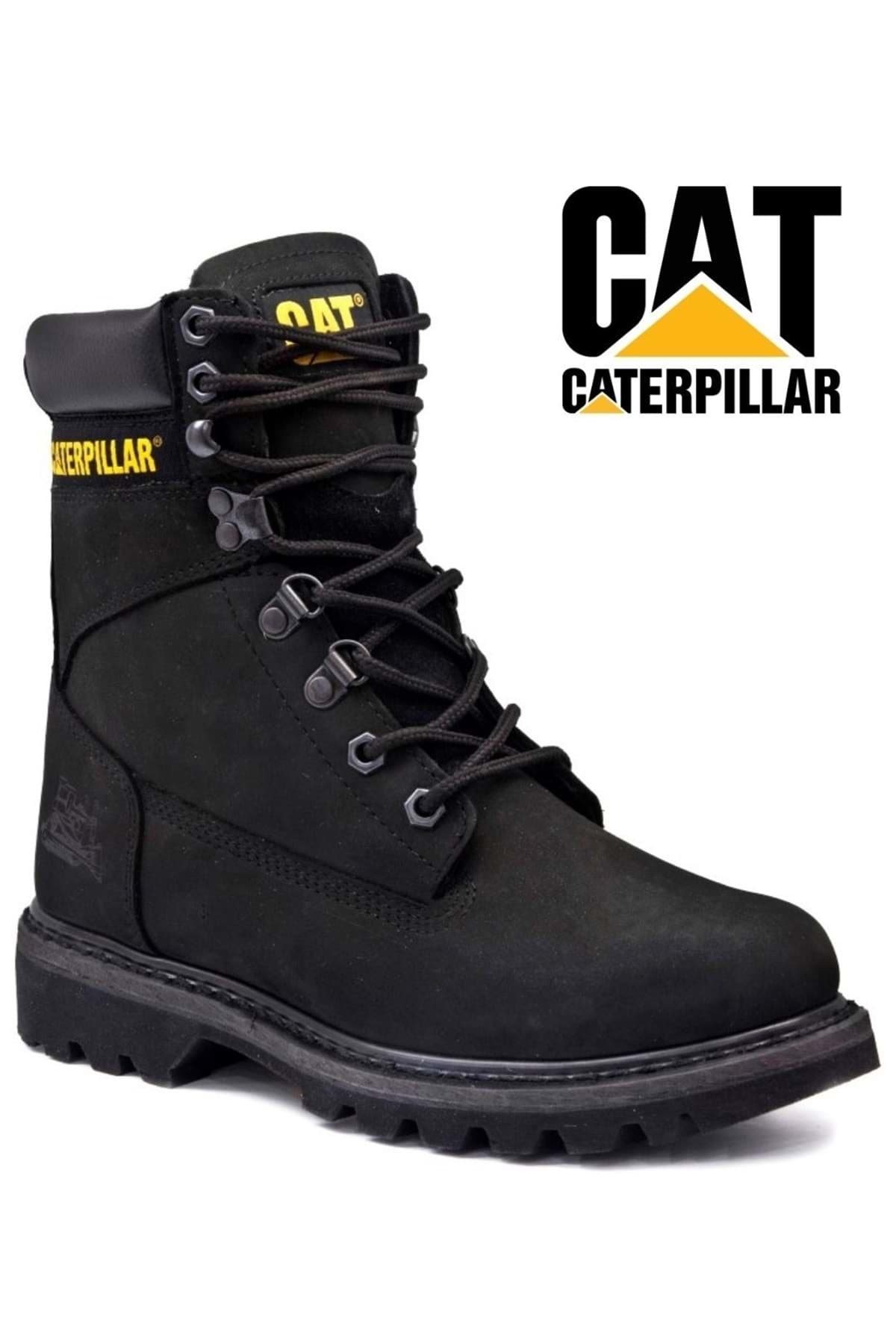 بوت چرمی یونیسکس Cat مشکی مدل Montana 015g100104 بوت چرمی یونیسکس Cat مشکی مدل Montana 015g100104