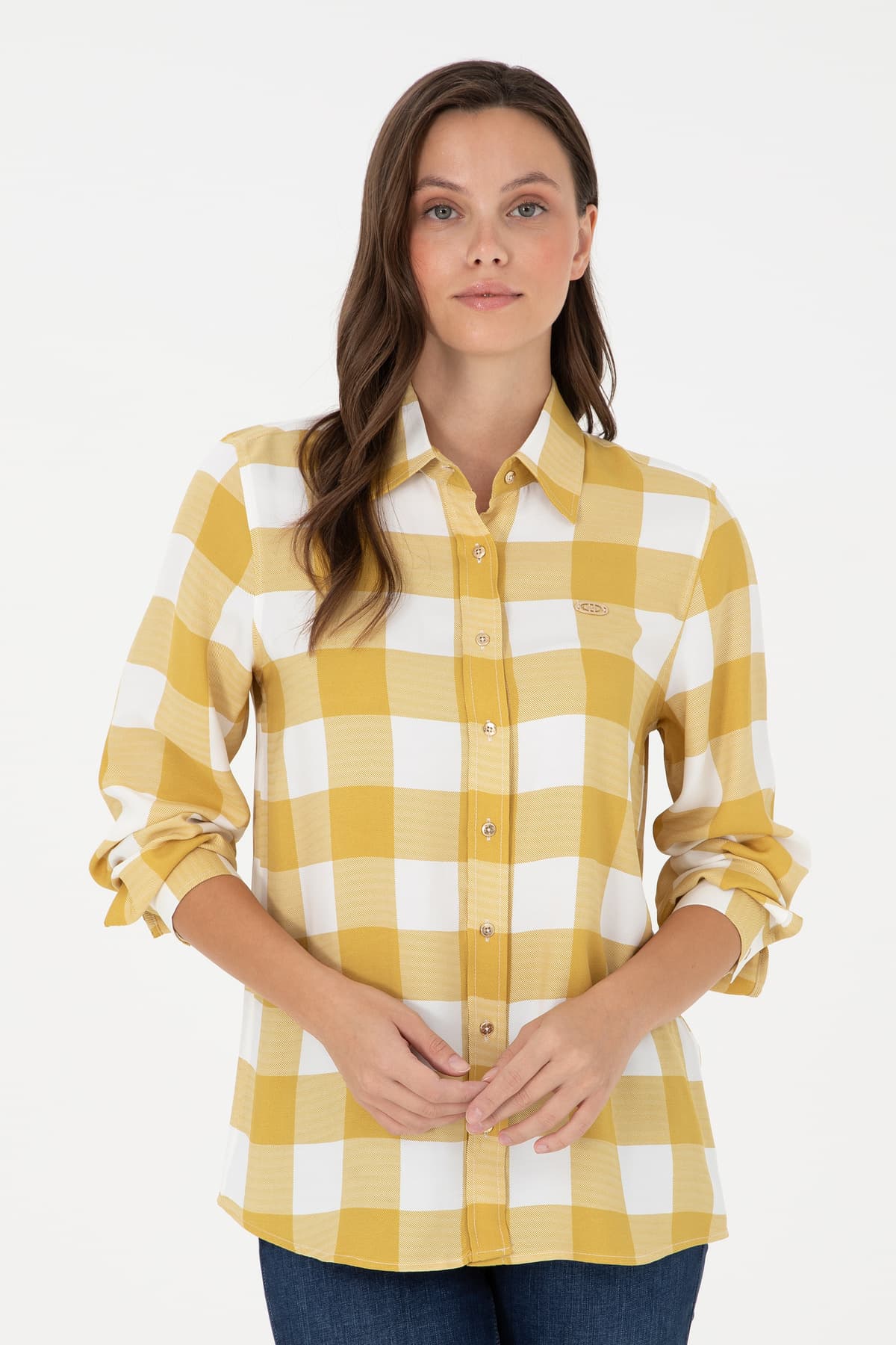 پیراهن زنانه U.S. Polo Assn. زرد آستین بلند مدل 50291096-VR094 پیراهن زنانه U.S. Polo Assn. زرد آستین بلند مدل 50291096-VR094