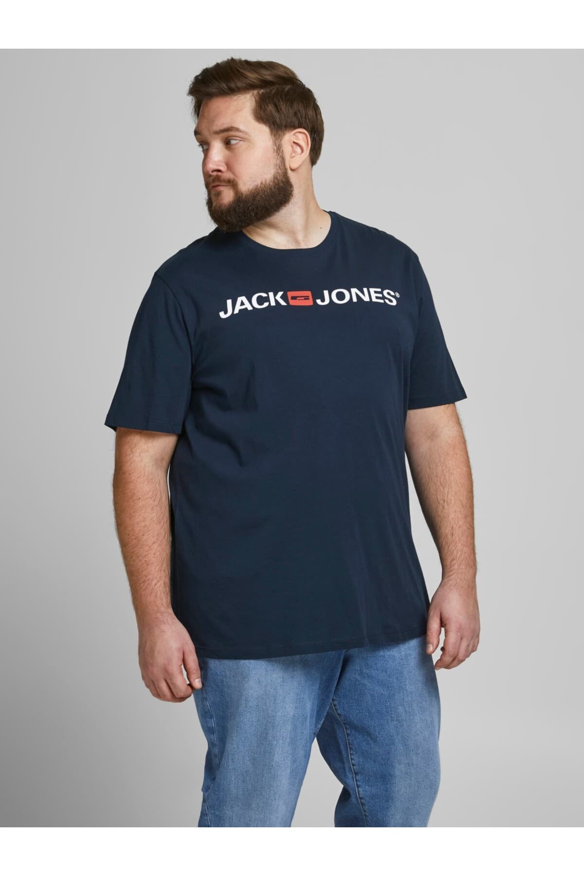 تیشرت مردانه Jack & Jones سرمهای لوگودار Jjecorp یقه گرد آستین کوتاه سایز بزرگ مدل 12184987-Navyblaze تیشرت مردانه Jack & Jones سرمهای لوگودار Jjecorp یقه گرد آستین کوتاه سایز بزرگ مدل 12184987-Navyblaze