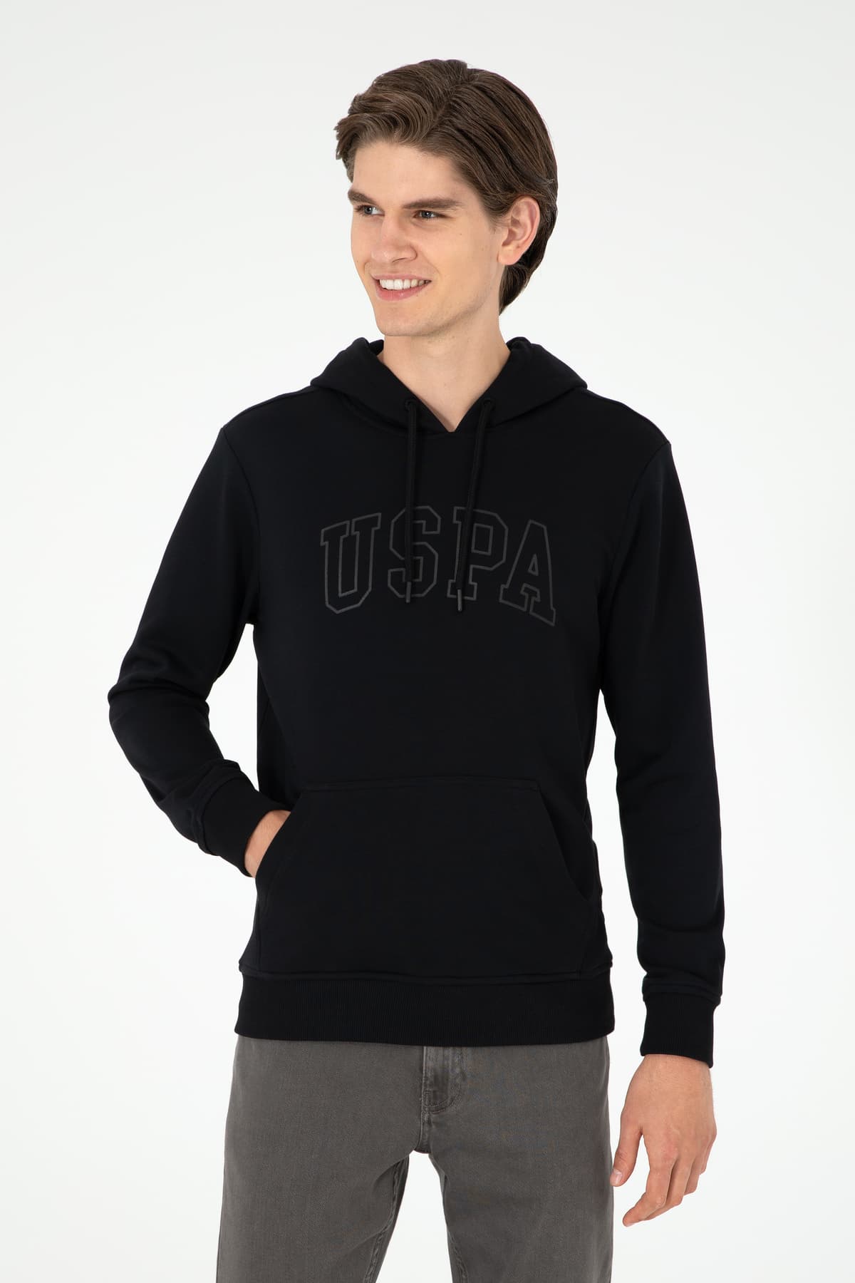 سویشرت مردانه U.S. Polo Assn. کلاهدار فیت معمولی خاکی مدل 50295175-VR027 سویشرت مردانه U.S. Polo Assn. کلاهدار فیت معمولی خاکی مدل 50295175-VR027