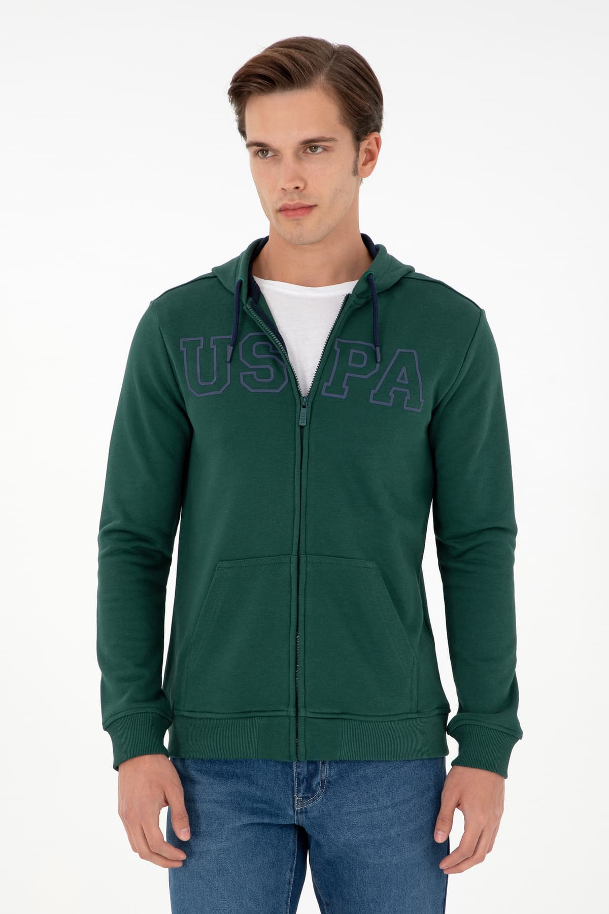 کاردیگان مردانه U.S. Polo Assn. بافت سبز تیره مدل 50295172-VR079 کاردیگان مردانه U.S. Polo Assn. بافت سبز تیره مدل 50295172-VR079