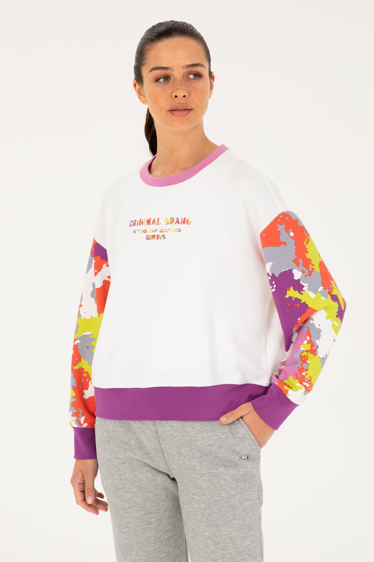 سویشرت زنانه U.S. Polo Assn. سفید مدل 50284346-VR013 سویشرت زنانه U.S. Polo Assn. سفید مدل 50284346-VR013