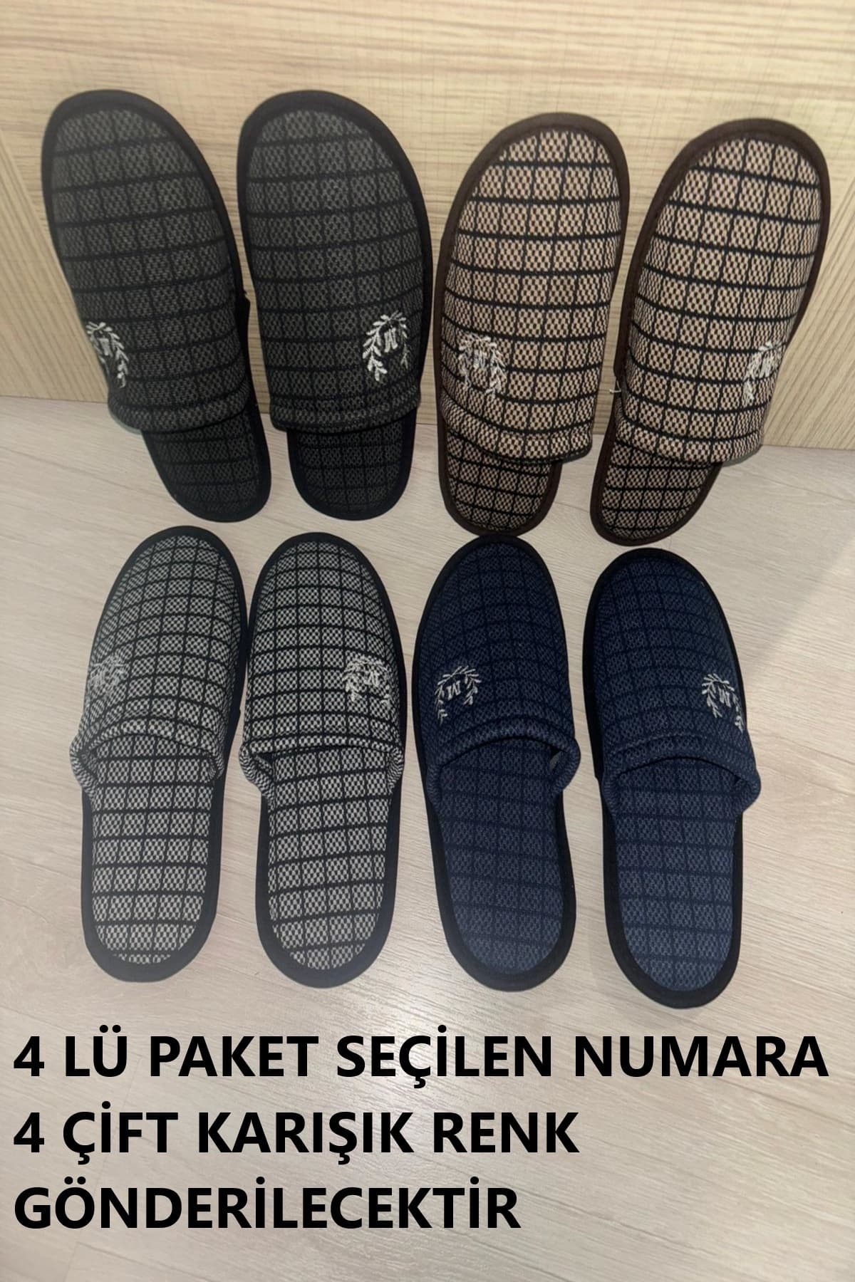 دمپایی روفرشی مردانه مهمان YILDIZ SHOES 4 تایی طرحدار گلدوزیشده جلو بسته زمستانی دمپایی روفرشی مردانه مهمان YILDIZ SHOES 4 تایی طرحدار گلدوزیشده جلو بسته زمستانی