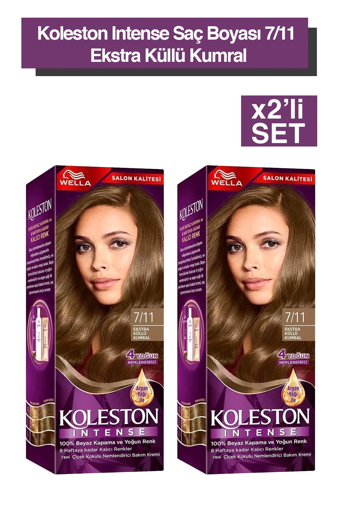 رنگ مو زنانه Wella Koleston Intense قهوهای خاکستری اکسترا 7/11 X2 عدد رنگ مو زنانه Wella Koleston Intense قهوهای خاکستری اکسترا 7/11 X2 عدد