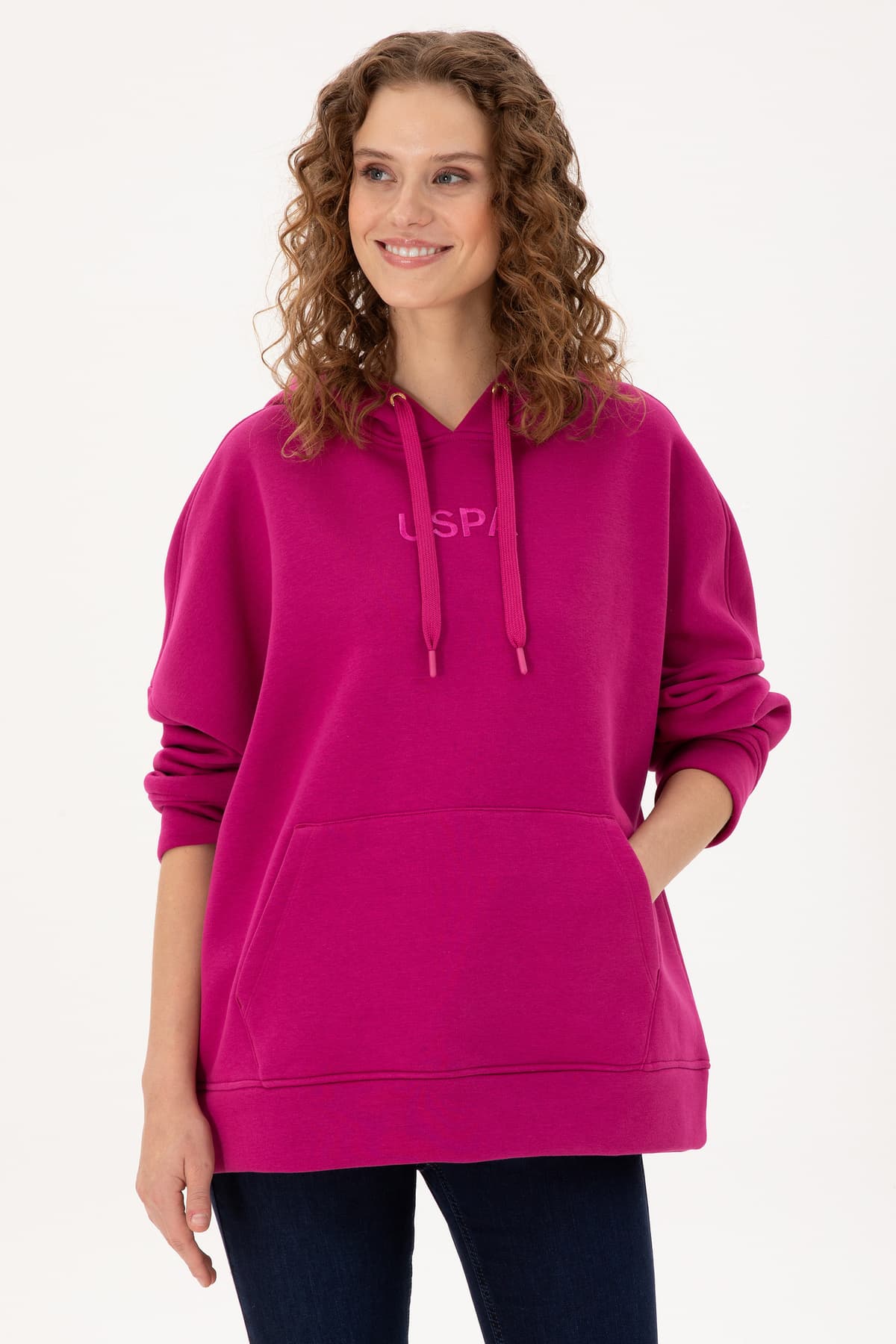 سویشرت زنانه U.S. Polo Assn. کاپوشندار فوشیا مدل 50292370-VR023 سویشرت زنانه U.S. Polo Assn. کاپوشندار فوشیا مدل 50292370-VR023