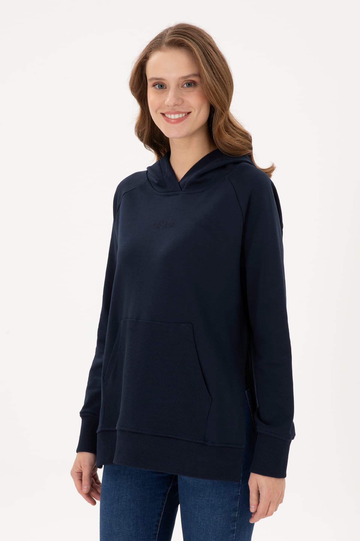 سویشرت کلاهدار زنانه U.S. Polo Assn. سنگی مدل 50296944-VR049 سویشرت کلاهدار زنانه U.S. Polo Assn. سنگی مدل 50296944-VR049