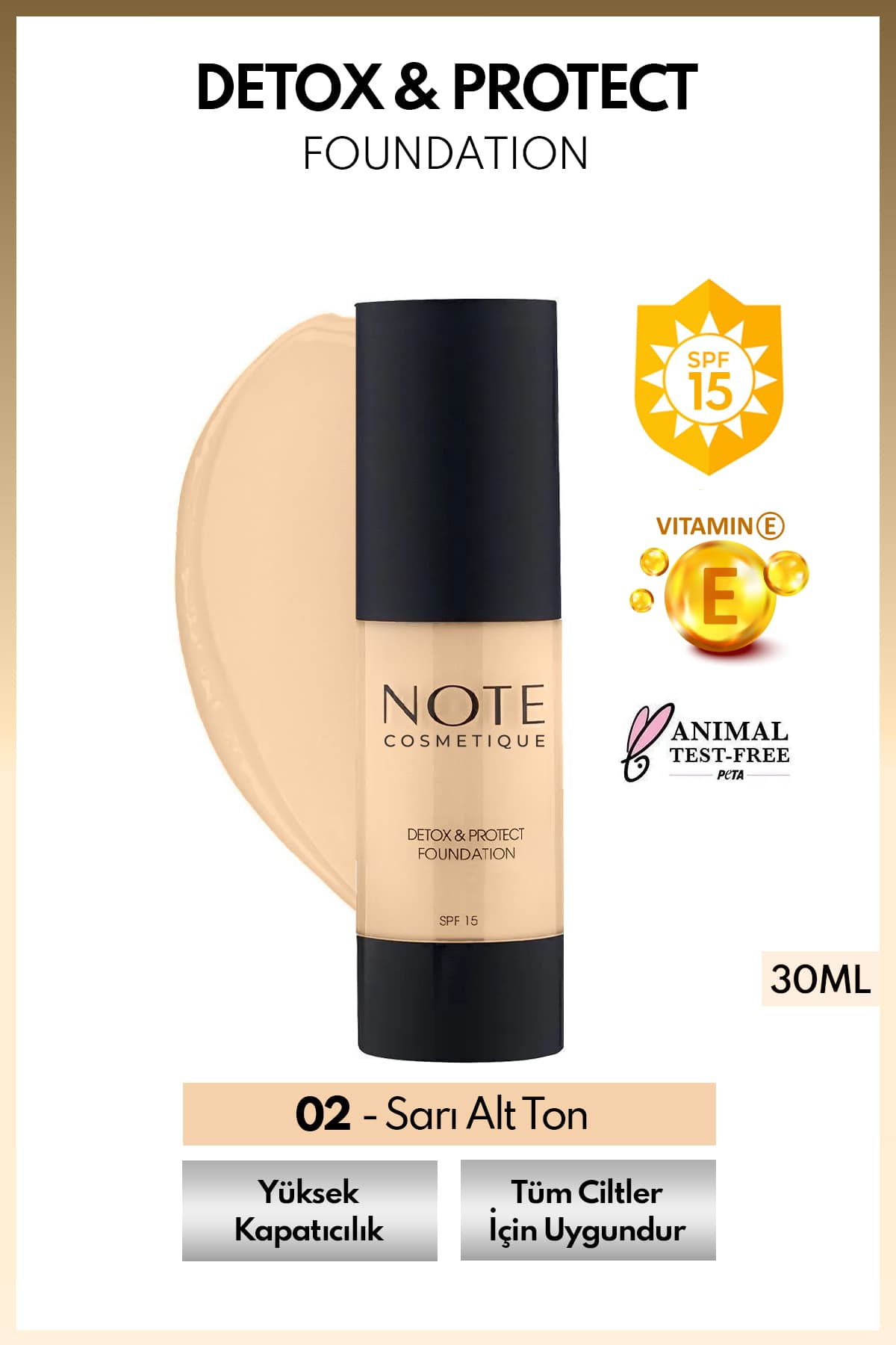 کرمپودر Note Cosmetics دتوکس و محافظ با پوشانندگی بالا و جلوه ساتن SPF 15 شماره 02 بژ طبیعی کرمپودر Note Cosmetics دتوکس و محافظ با پوشانندگی بالا و جلوه ساتن SPF 15 شماره 02 بژ طبیعی