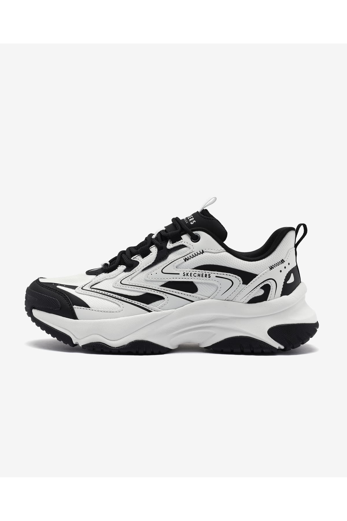 کفش کتانی زنانه Skechers سفید مدل MOONHİKER - APOGEE BLOOM 177592 WBK کفش کتانی زنانه Skechers سفید مدل MOONHİKER - APOGEE BLOOM 177592 WBK