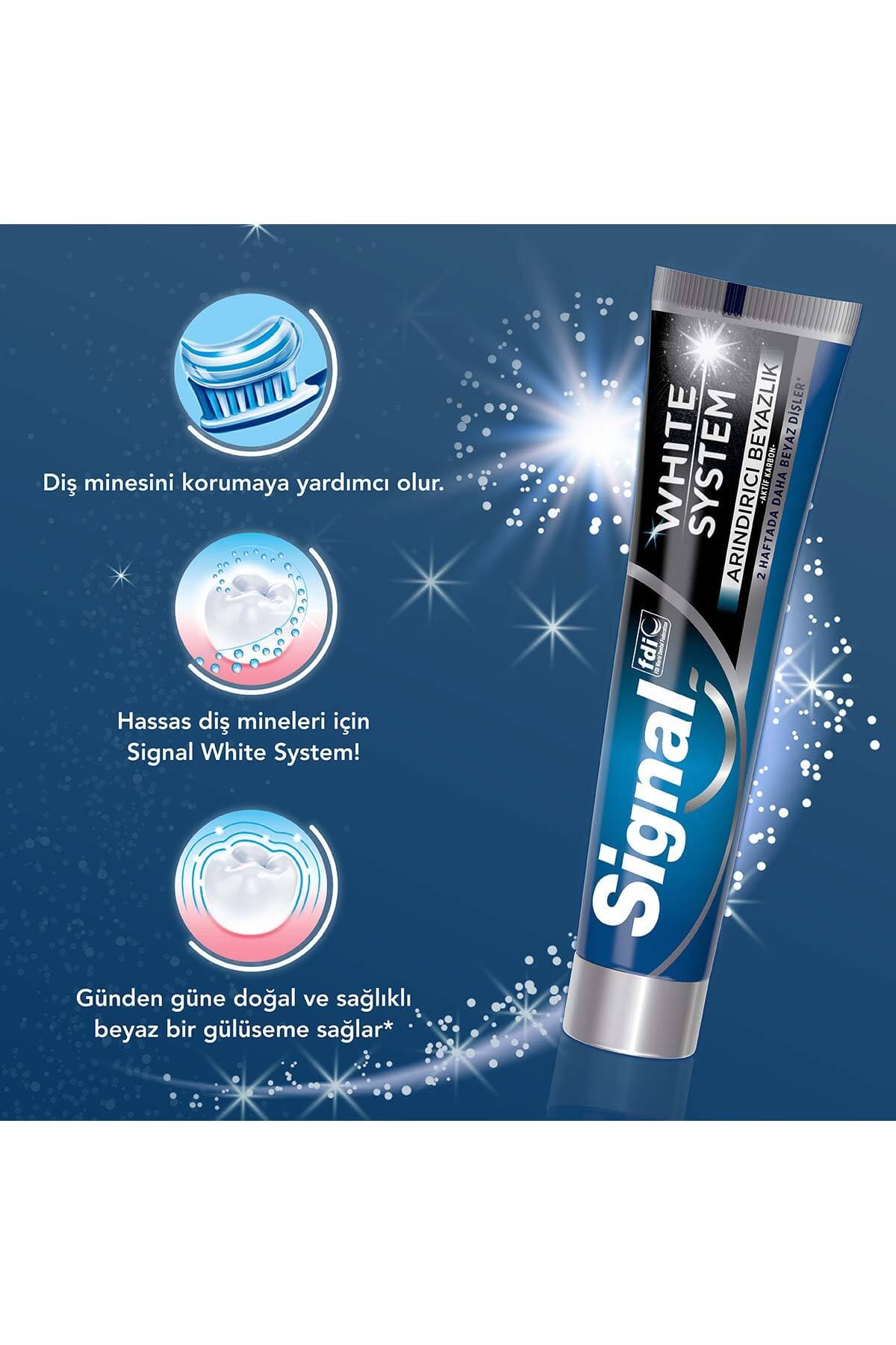خمیردندان Signal White System سفیدکننده 75 Mlx4 خمیردندان Signal White System سفیدکننده 75 Mlx4