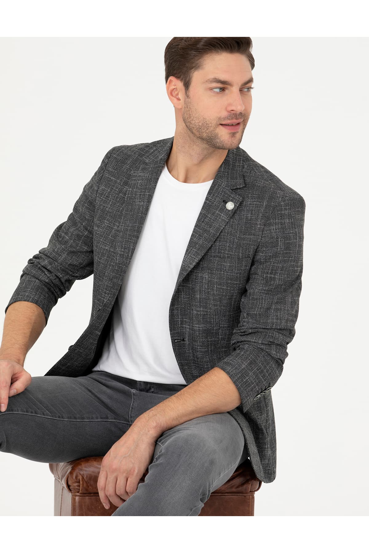 کت مشکی فیت اسلیم Pierre Cardin مدل 50288523-VR046 کت مشکی فیت اسلیم Pierre Cardin مدل 50288523-VR046