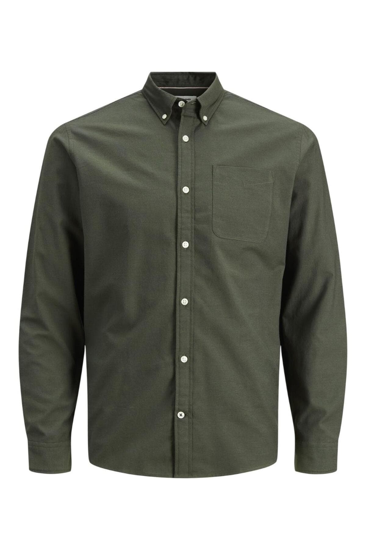 پیراهن مردانه Jack & Jones آستین بلند خاکی مدل Jjeoxford پیراهن مردانه Jack & Jones آستین بلند خاکی مدل Jjeoxford