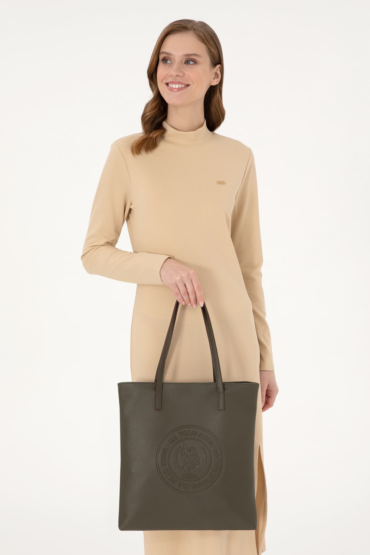 کیف دستی زنانه U.S. Polo Assn. خاکی مدل 50303398-VR027 کیف دستی زنانه U.S. Polo Assn. خاکی مدل 50303398-VR027