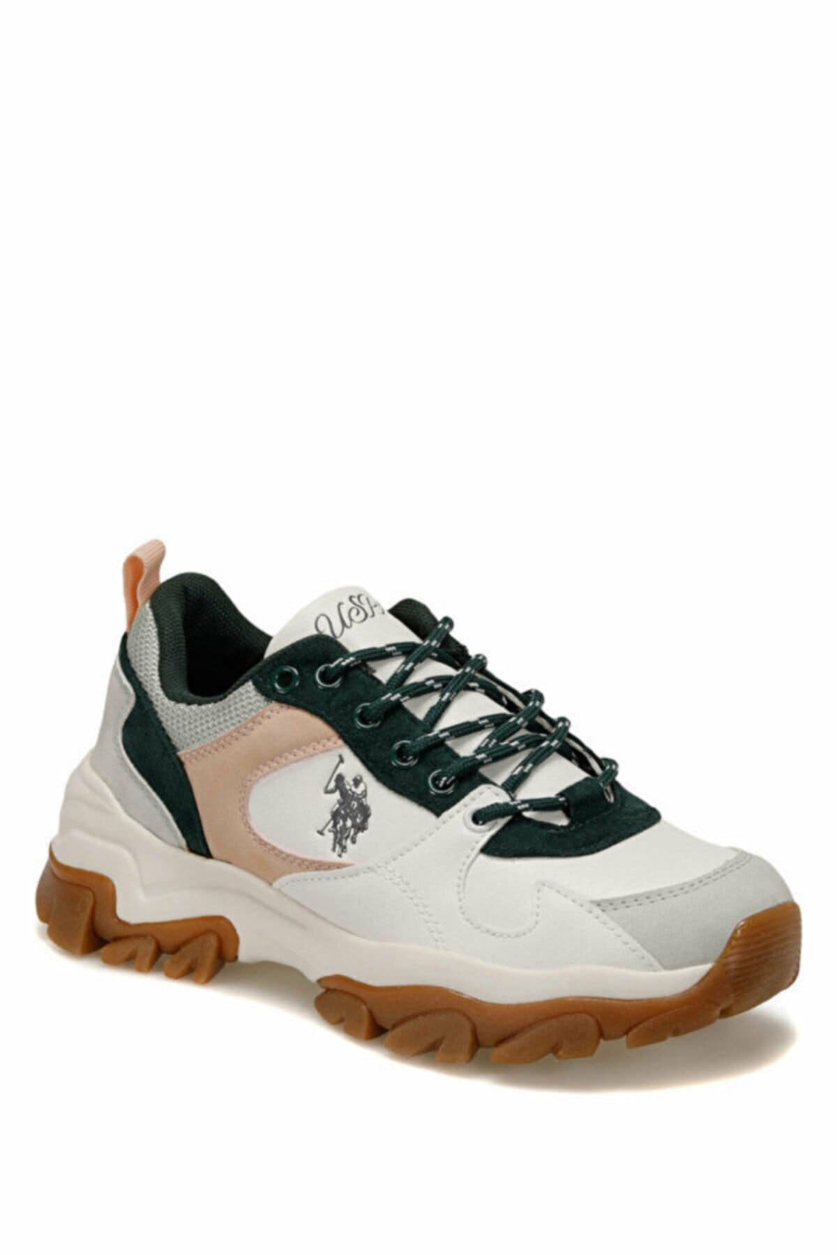 کفش اسنیکر زنانه U.S. Polo Assn. Outdoor مدل Tracky سفید سبز صورتی 101038455 کفش اسنیکر زنانه U.S. Polo Assn. Outdoor مدل Tracky سفید سبز صورتی 101038455