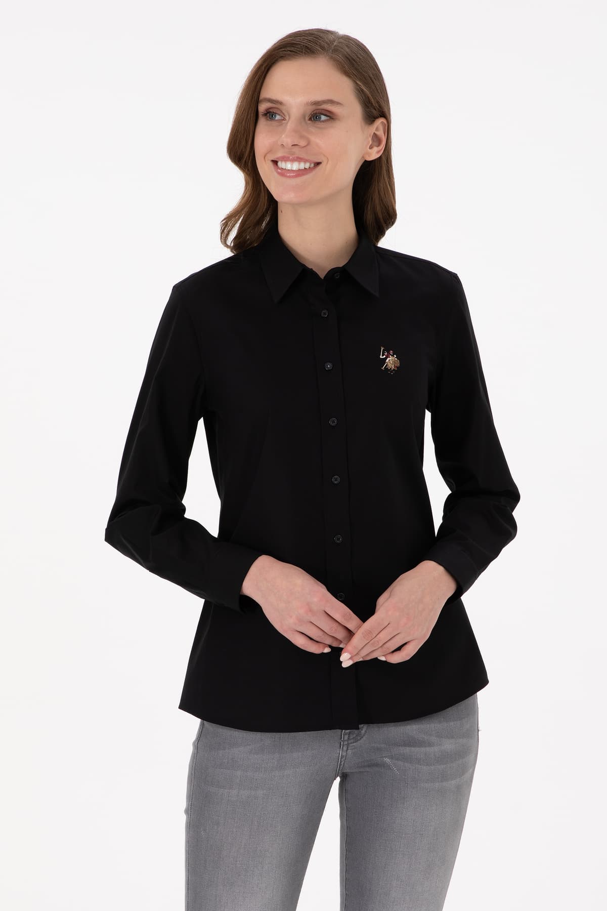 پیراهن زنانه U.S. Polo Assn. مشکی آستین بلند بیسیک مدل 50295710-VR046 پیراهن زنانه U.S. Polo Assn. مشکی آستین بلند بیسیک مدل 50295710-VR046