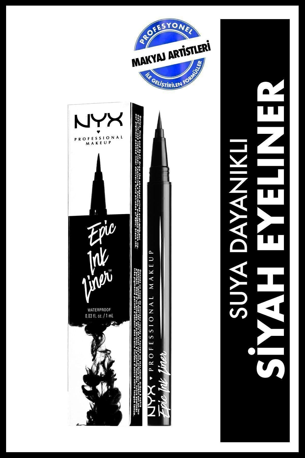 خط چشم مشکی ضدآب NYX Professional Makeup Epic Ink خط چشم مشکی ضدآب NYX Professional Makeup Epic Ink