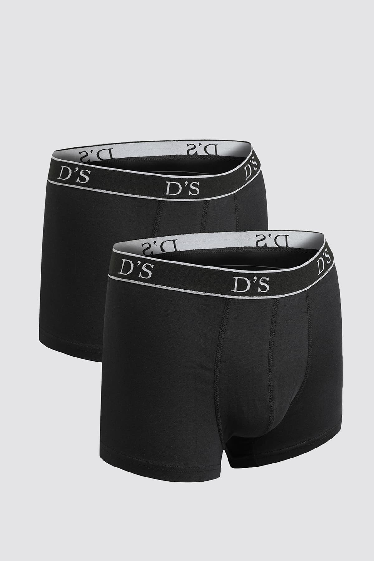 ست شورت باکسر مردانه D'S Damat مشکی کمرکش لوگودار لایکرا 2'Li ست شورت باکسر مردانه D'S Damat مشکی کمرکش لوگودار لایکرا 2'Li