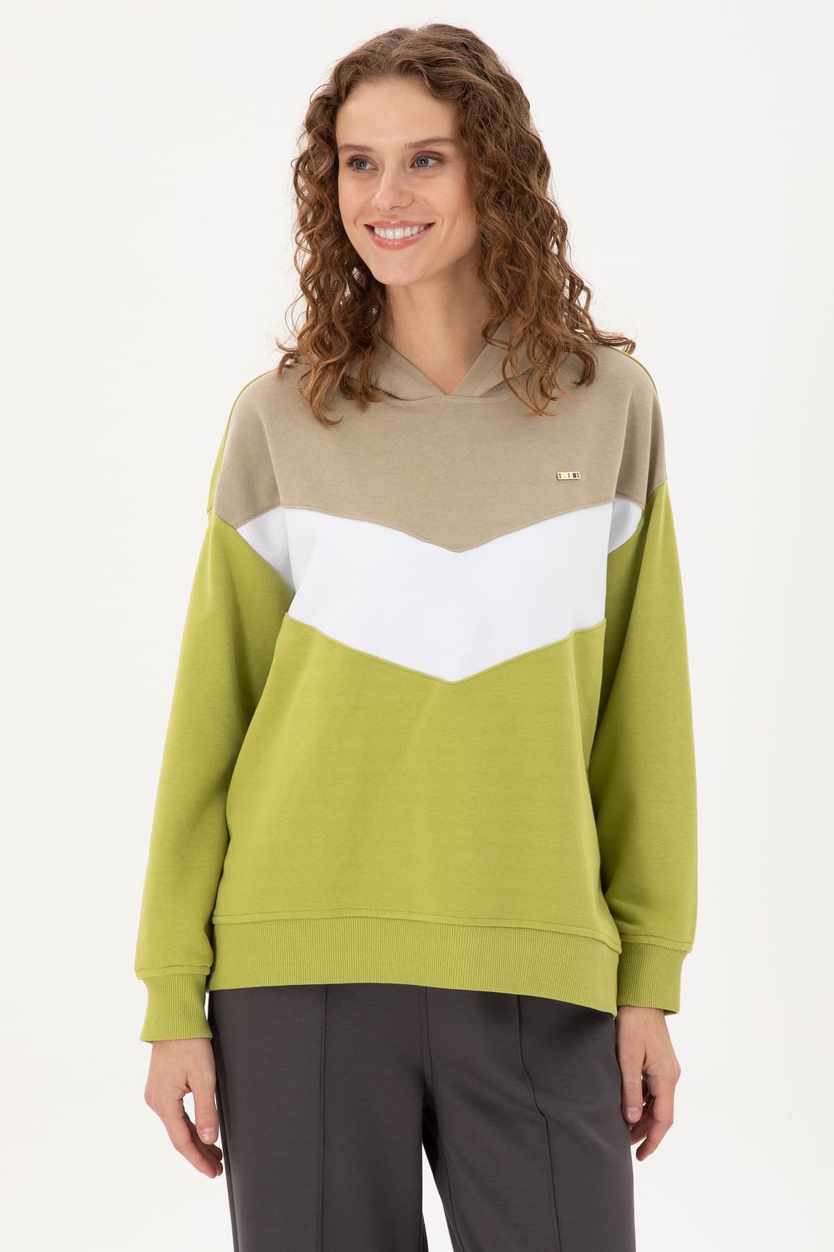 سویشرت کلاهدار زنانه U.S. Polo Assn. زرشکی مدل 50297376-VR014 سویشرت کلاهدار زنانه U.S. Polo Assn. زرشکی مدل 50297376-VR014