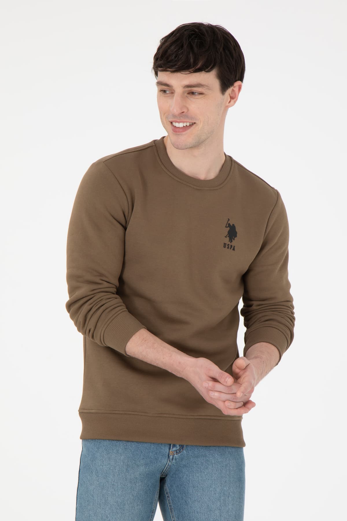 سویشرت مردانه U.S. Polo Assn. یقه گرد فیت معمولی خاکی مدل 50292596-VR027 سویشرت مردانه U.S. Polo Assn. یقه گرد فیت معمولی خاکی مدل 50292596-VR027