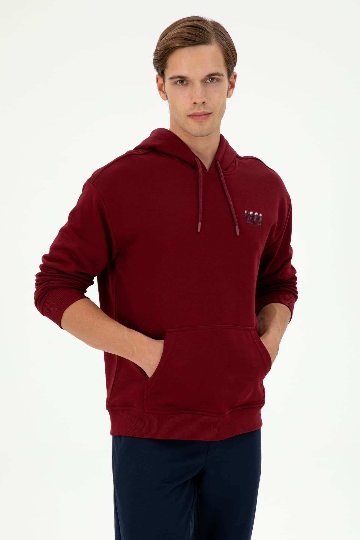 سوئیشرت مردانه U.S. Polo Assn. بوردو مدل 50293442-VR014 سوئیشرت مردانه U.S. Polo Assn. بوردو مدل 50293442-VR014