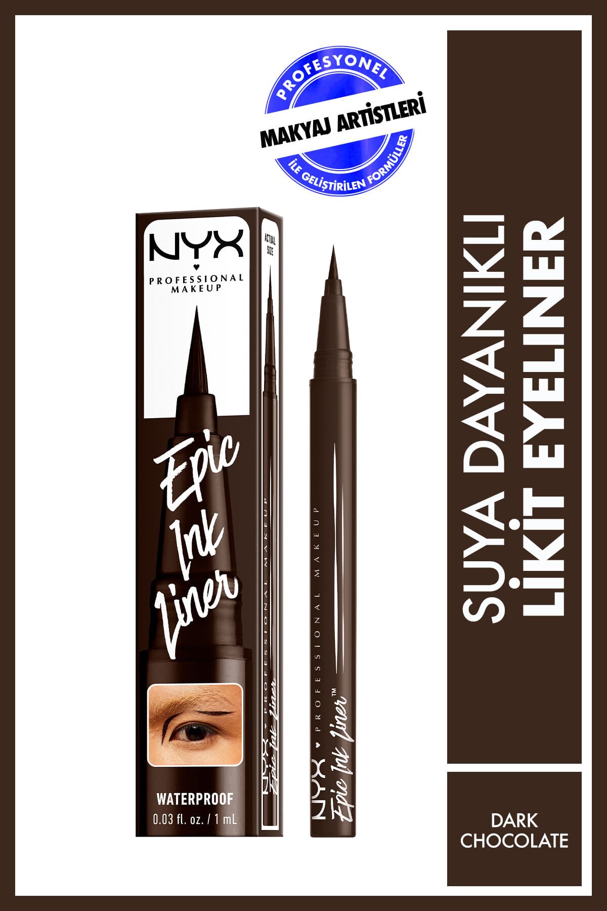 خط چشم مشکی ضدآب NYX Professional Makeup Epic Ink خط چشم مشکی ضدآب NYX Professional Makeup Epic Ink