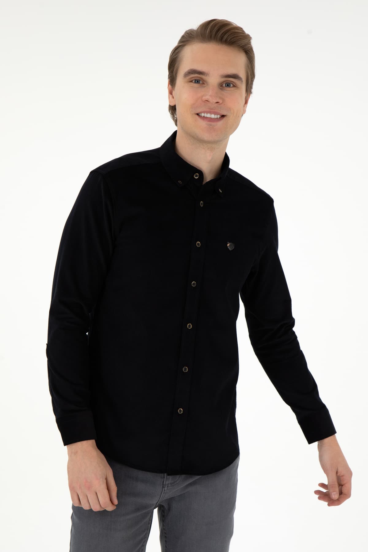 پیراهن مردانه آستینبلند مشکی U.S. Polo Assn. مدل 50291395-VR046 پیراهن مردانه آستینبلند مشکی U.S. Polo Assn. مدل 50291395-VR046