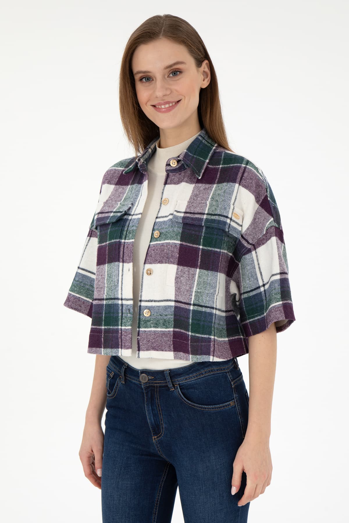 پیراهن زنانه U.S. Polo Assn. آستین بلند بنفش مدل 50289839-VR037 پیراهن زنانه U.S. Polo Assn. آستین بلند بنفش مدل 50289839-VR037