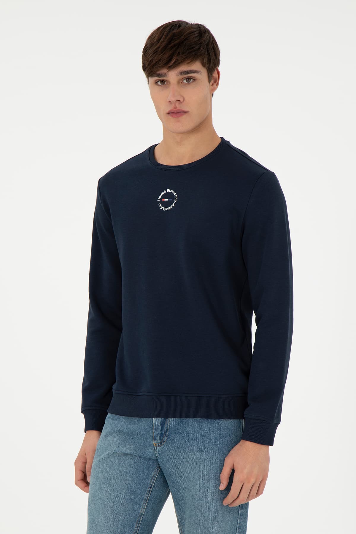 سوئشرت مردانه U.S. Polo Assn. فیت معمولی یقه گرد سرمهای مدل 50293436-VR033 سوئشرت مردانه U.S. Polo Assn. فیت معمولی یقه گرد سرمهای مدل 50293436-VR033