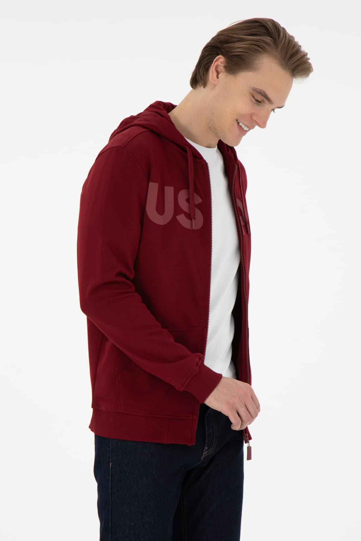 کاردیگان بافتنی مردانه U.S. Polo Assn. بوردو مدل 50289029-VR014 کاردیگان بافتنی مردانه U.S. Polo Assn. بوردو مدل 50289029-VR014