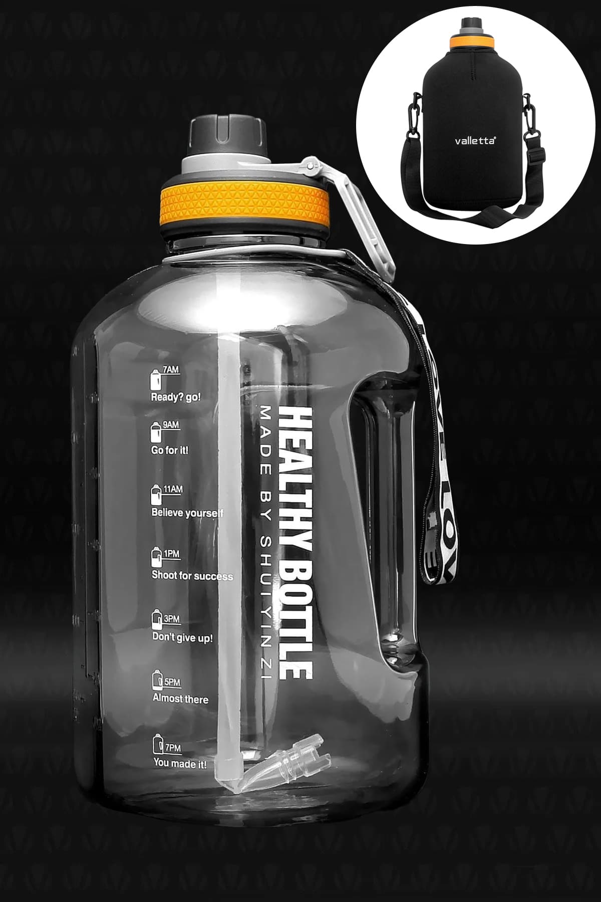 قمقمه آب valletta مشکی 2.5 Lt بدون BPA مدل Winta قمقمه آب valletta مشکی 2.5 Lt بدون BPA مدل Winta