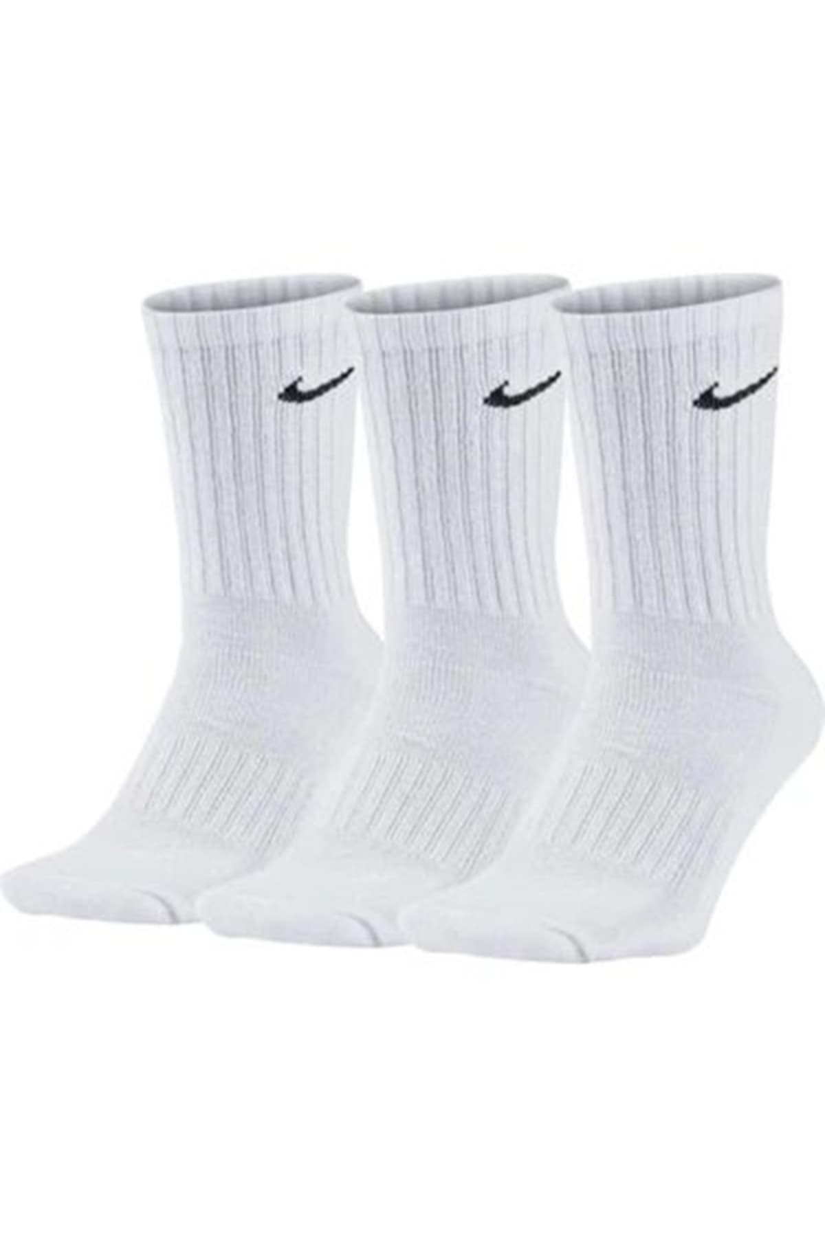 جوراب مردانه Nike ورزشی بسته 3 عددی سفید مشکی خاکستری مدل SX7676-100 جوراب مردانه Nike ورزشی بسته 3 عددی سفید مشکی خاکستری مدل SX7676-100
