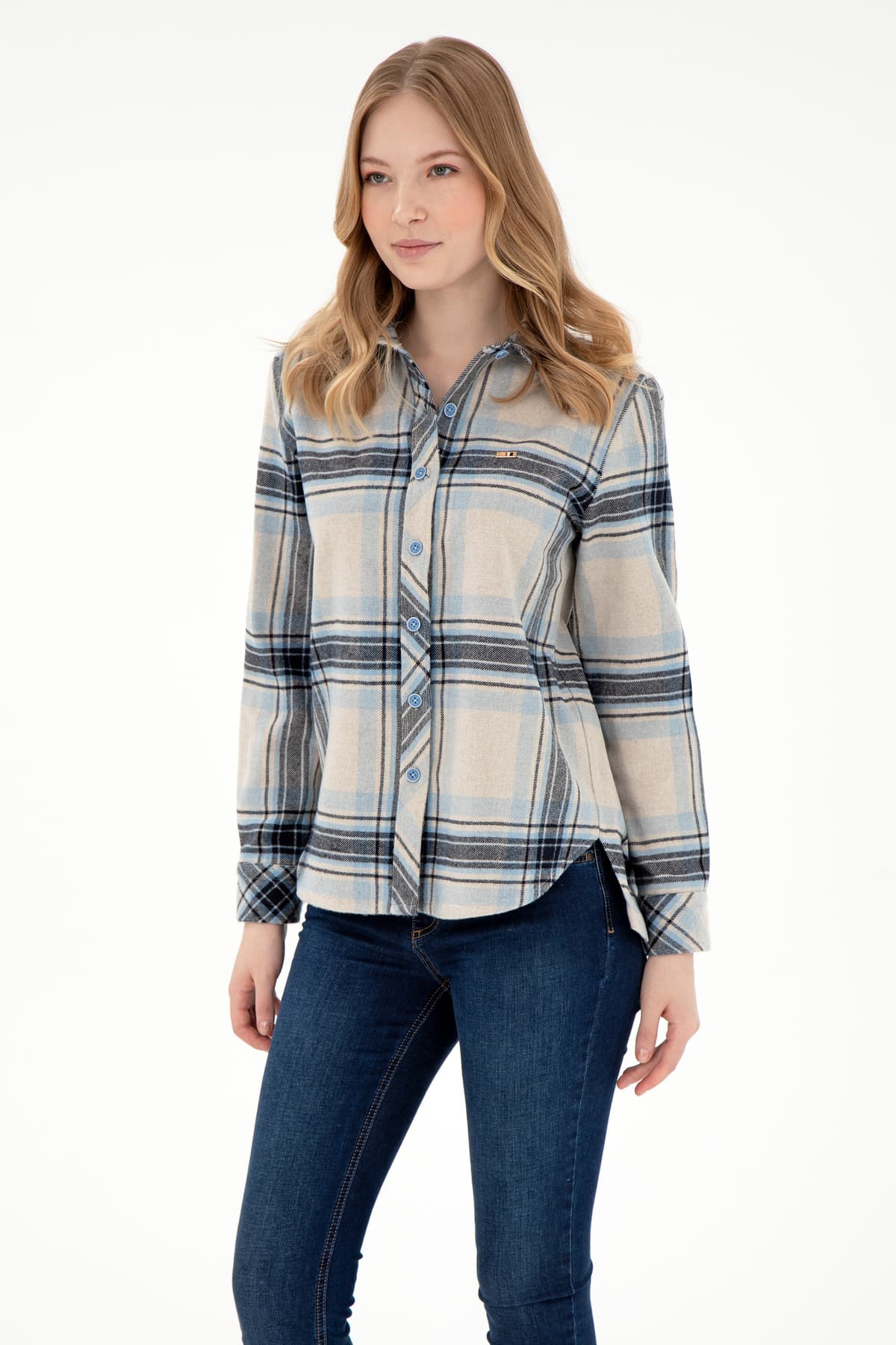پیراهن زنانه U.S. Polo Assn. کرم آستین بلند مدل 50297116-VR071 پیراهن زنانه U.S. Polo Assn. کرم آستین بلند مدل 50297116-VR071