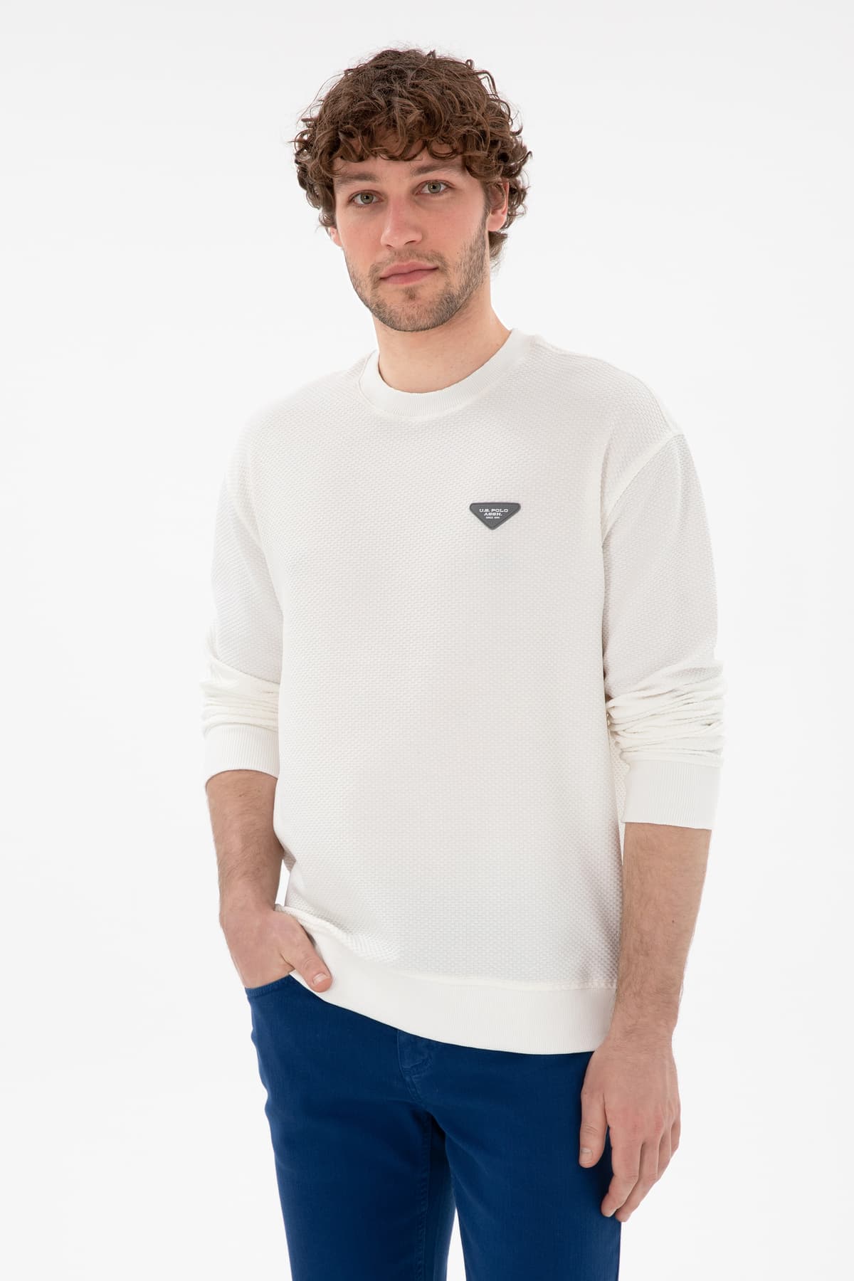 سویشرت مردانه U.S. Polo Assn. یقه گرد فیت راحت کرم مدل 50290777-VR071 سویشرت مردانه U.S. Polo Assn. یقه گرد فیت راحت کرم مدل 50290777-VR071