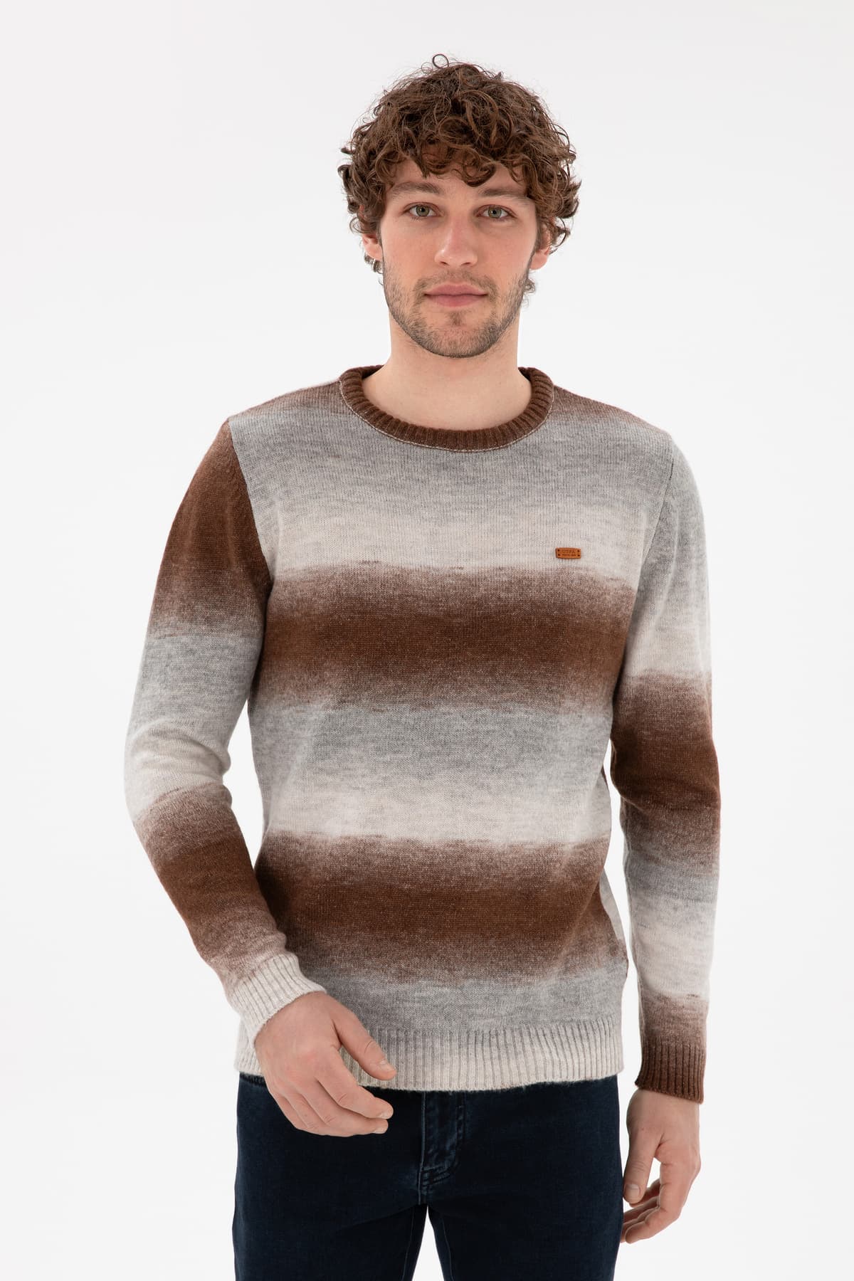 پلیور مردانه U.S. Polo Assn. اسلیم فیت یقه گرد طوسی ملانژ مدل 50297082-VR086 پلیور مردانه U.S. Polo Assn. اسلیم فیت یقه گرد طوسی ملانژ مدل 50297082-VR086