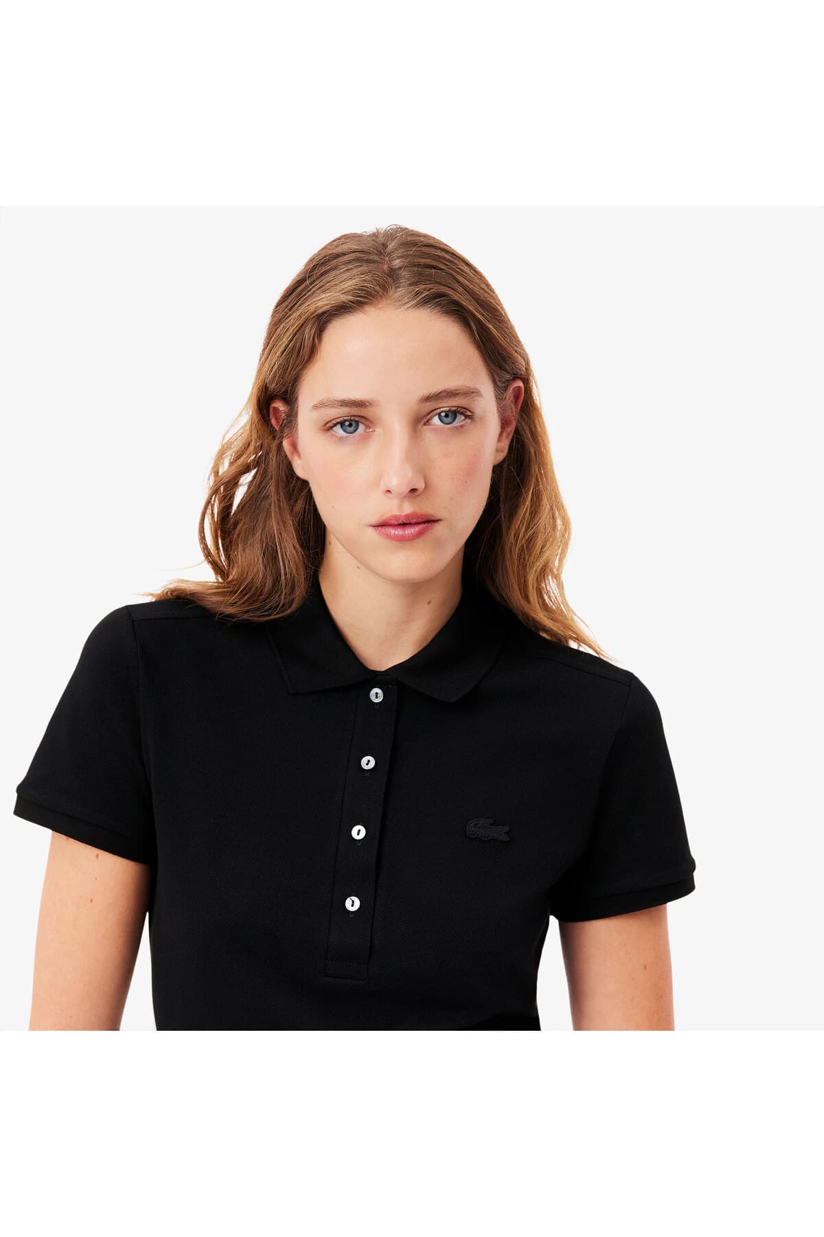 پولوی زنانه Lacoste فیت اسلیم مشکی مدل L.12.D پولوی زنانه Lacoste فیت اسلیم مشکی مدل L.12.D