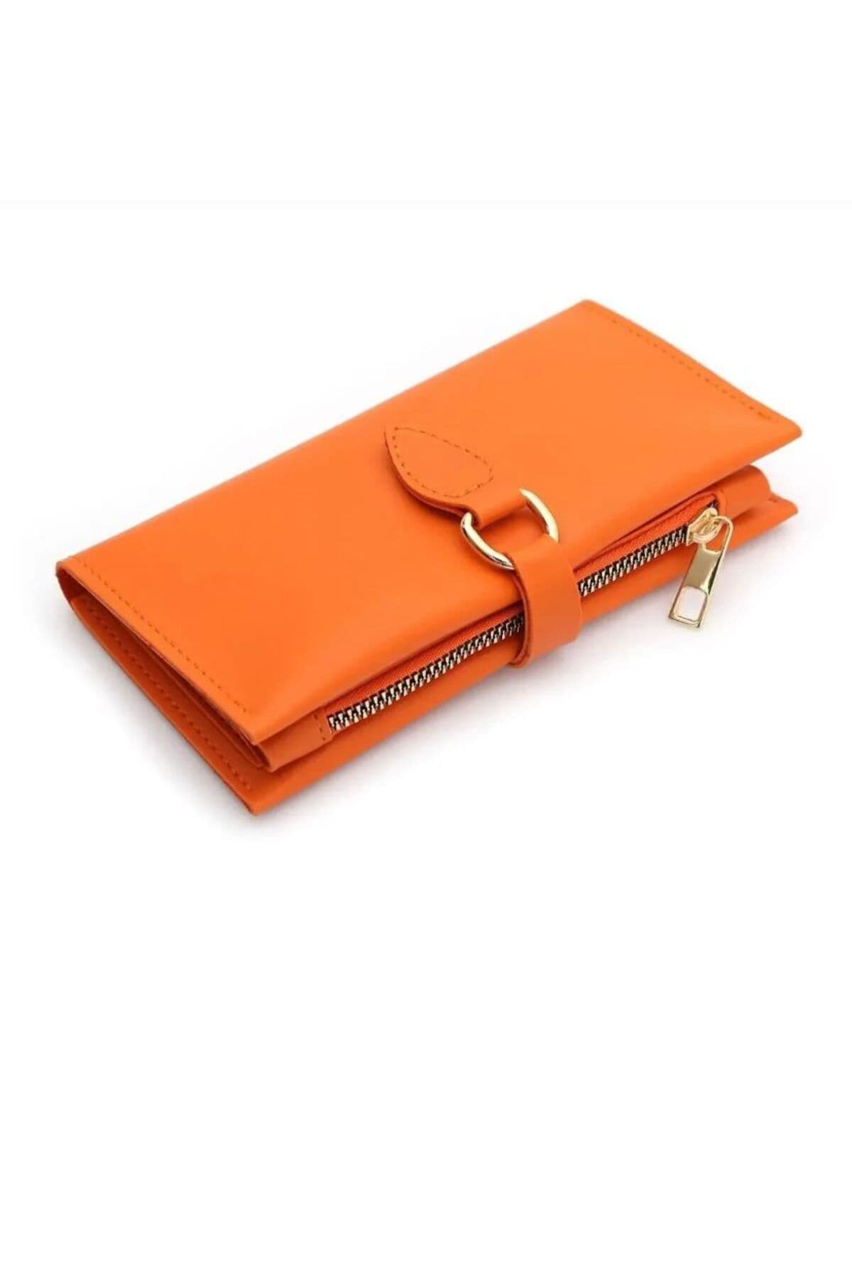 کیف پول زنانه şeffafavm چرمی نارنجی کیف پول زنانه şeffafavm چرمی نارنجی
