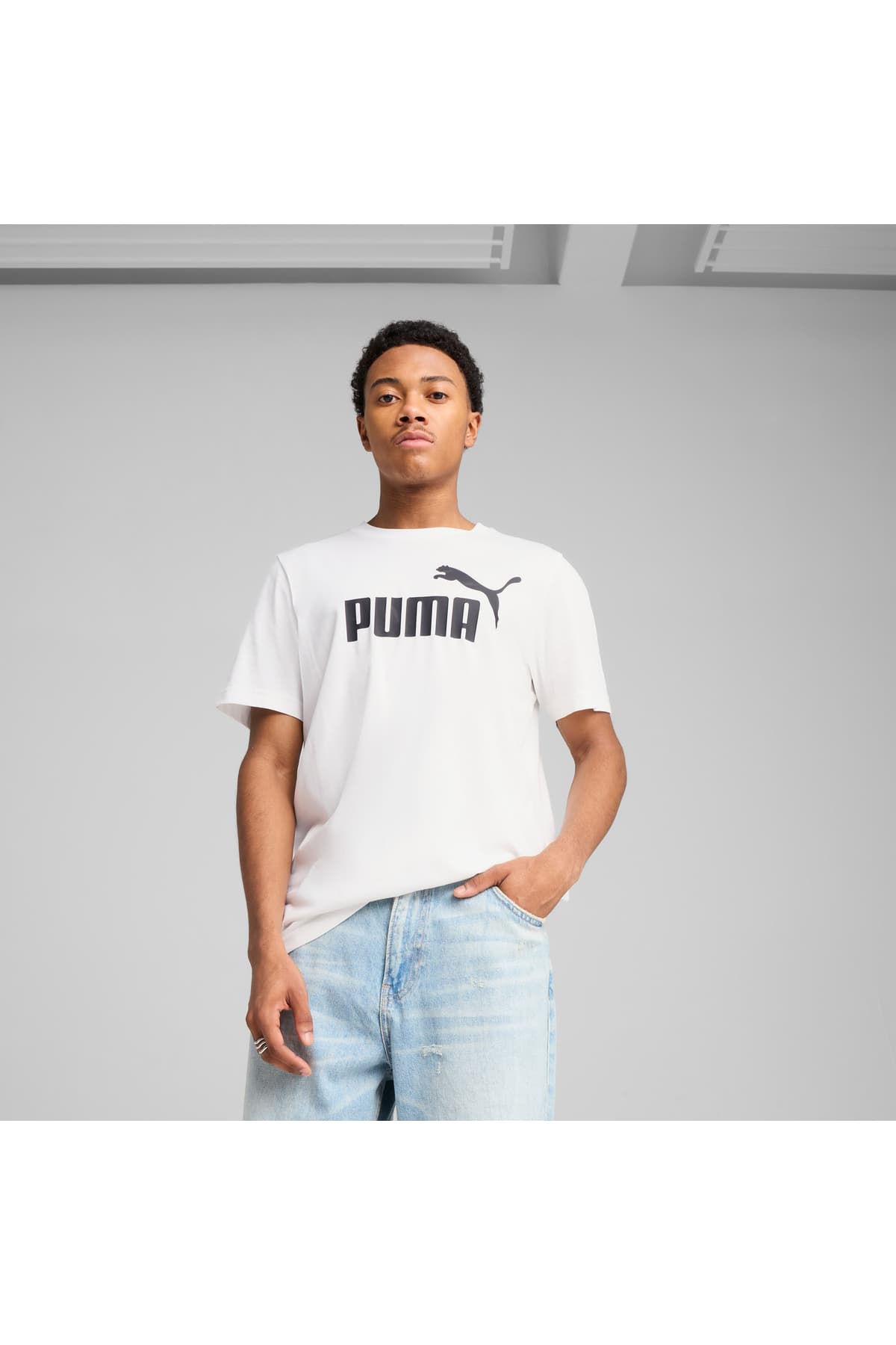 تیشرت مردانه Puma سفید مدل Essentials No 1 Logo تیشرت مردانه Puma سفید مدل Essentials No 1 Logo