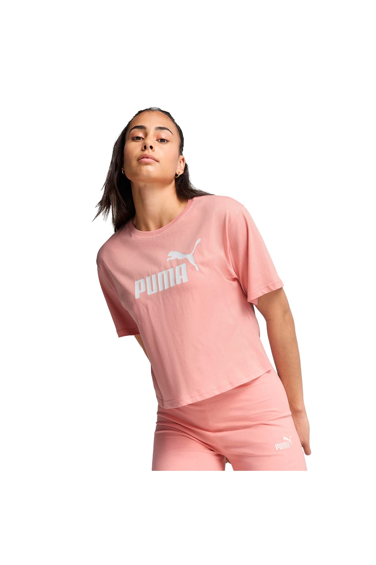 تیشرت زنانه Puma Essential Cropped No.1 صورتی روزمره مدل 68497218 تیشرت زنانه Puma Essential Cropped No.1 صورتی روزمره مدل 68497218