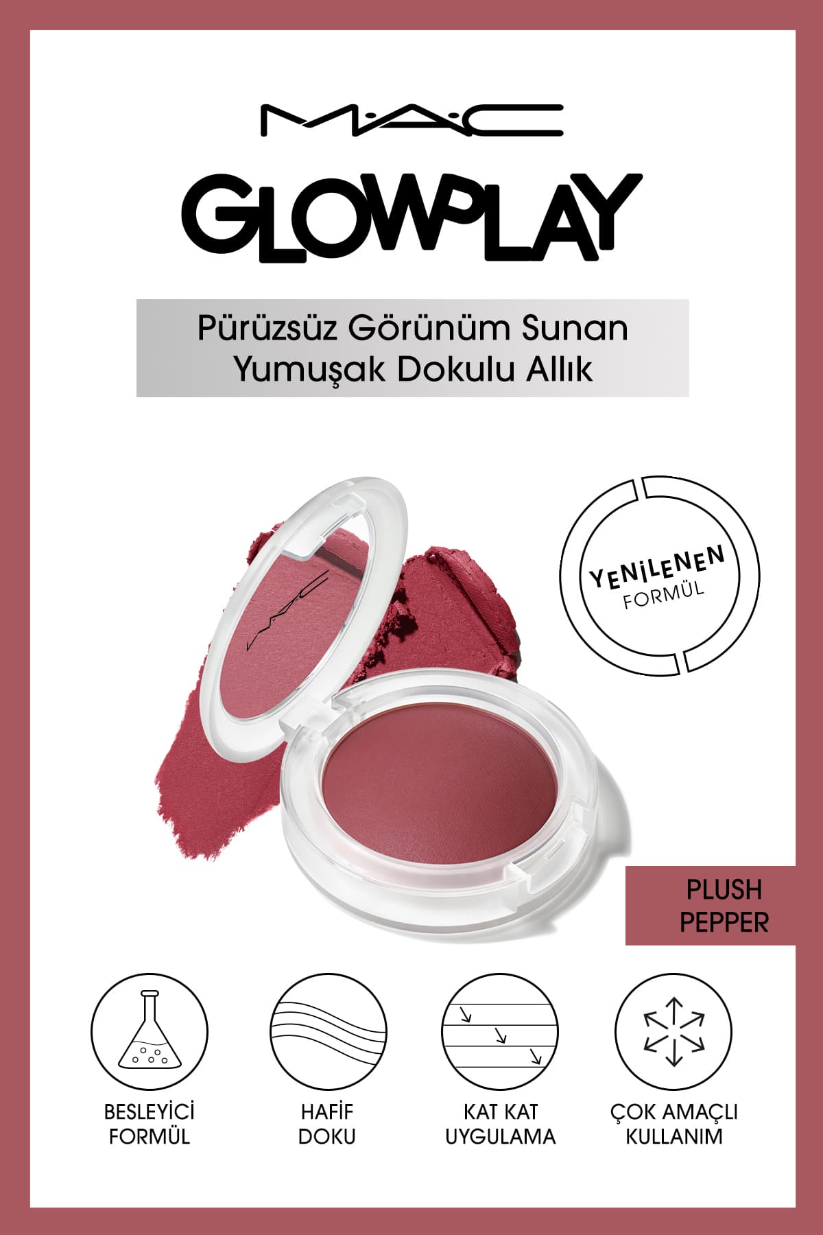 رژگونه Mac Glow Play بافت نرم قابل لایهبندی Plush Pepper 7.3 G رژگونه Mac Glow Play بافت نرم قابل لایهبندی Plush Pepper 7.3 G