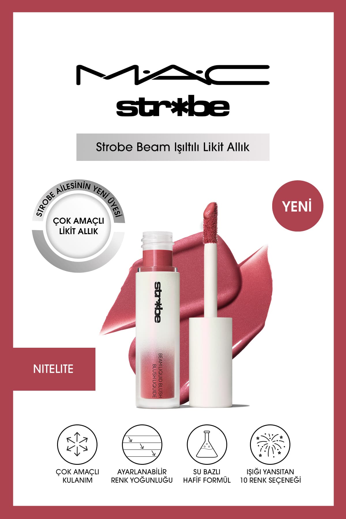رژگونه مایع چندمنظوره درخشان MAC Strobe Beam Nitelite 4.3 ml رژگونه مایع چندمنظوره درخشان MAC Strobe Beam Nitelite 4.3 ml