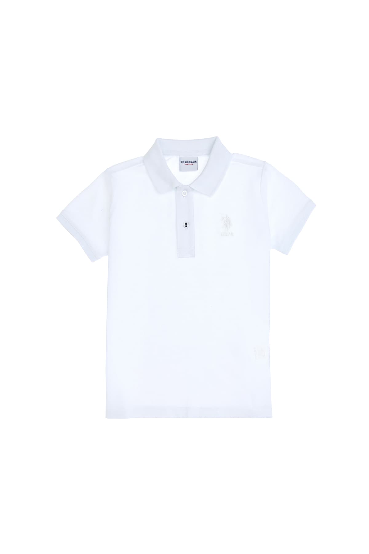 تیشرت پسرانه U.S. Polo Assn. سفید ساده یقه پولو مدل 50298049-VR013 تیشرت پسرانه U.S. Polo Assn. سفید ساده یقه پولو مدل 50298049-VR013