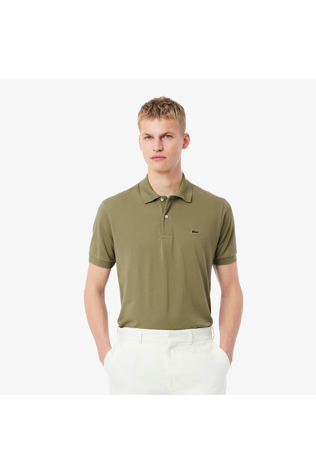 پولوشرت مردانه Lacoste فیت کلاسیک رنگ خاکی مدل L.12.12 Light پولوشرت مردانه Lacoste فیت کلاسیک رنگ خاکی مدل L.12.12 Light