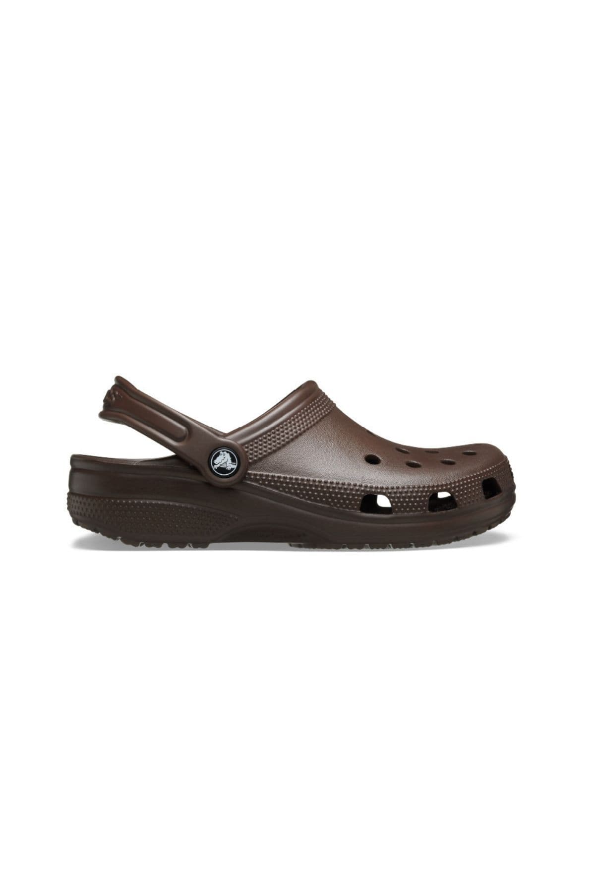 دمپایی زنانه Crocs لوگودار راحت روزمره قهوهای دمپایی زنانه Crocs لوگودار راحت روزمره قهوهای