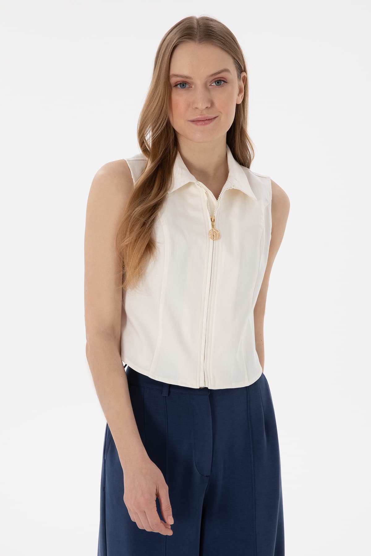 پیراهن زنانه U.S. Polo Assn. کرم آستین کوتاه مدل 50299510-VR071 پیراهن زنانه U.S. Polo Assn. کرم آستین کوتاه مدل 50299510-VR071