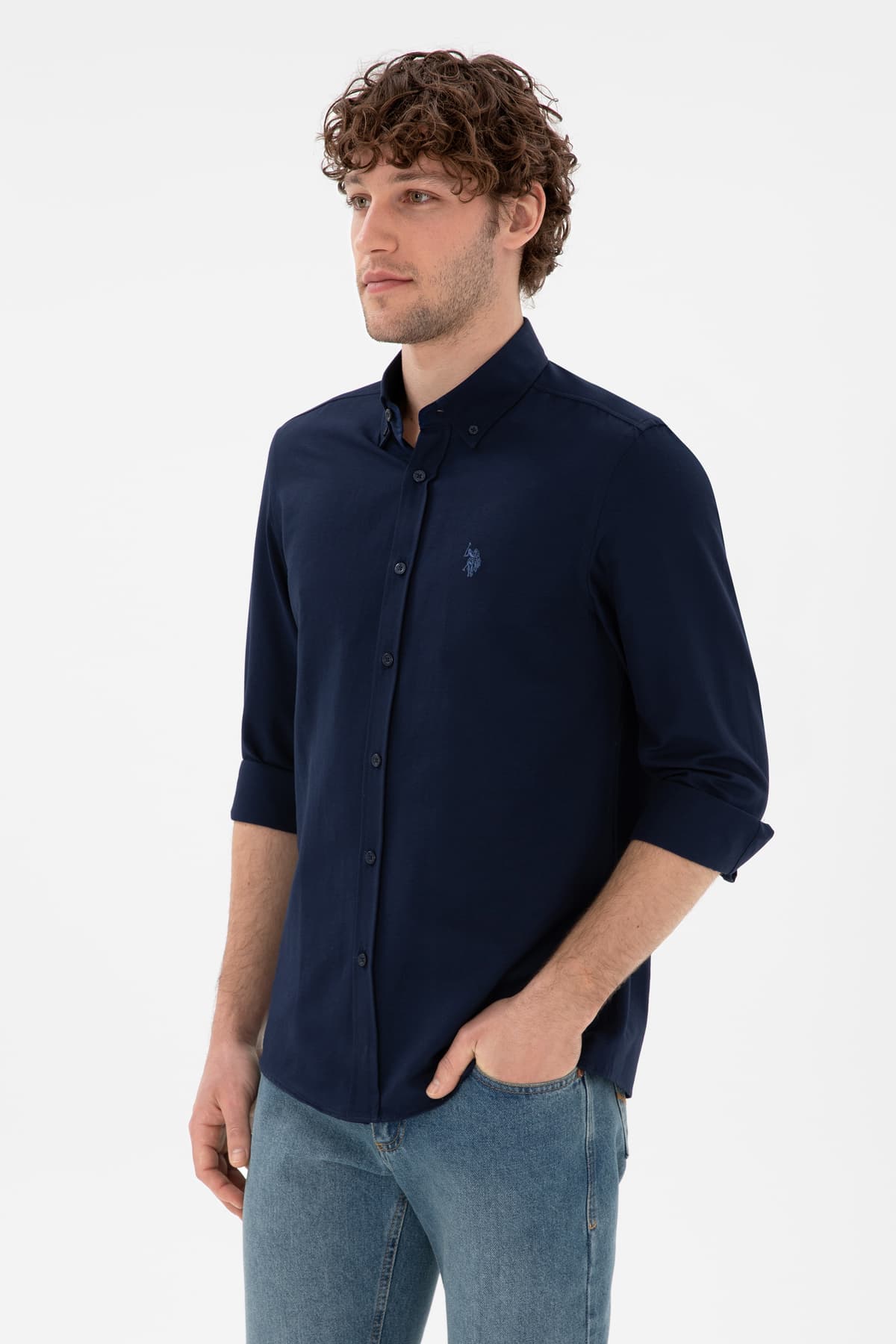 پیراهن مردانه U.S. Polo Assn. سرمهای آستینبلند ساده مدل 50306338-VR033 پیراهن مردانه U.S. Polo Assn. سرمهای آستینبلند ساده مدل 50306338-VR033