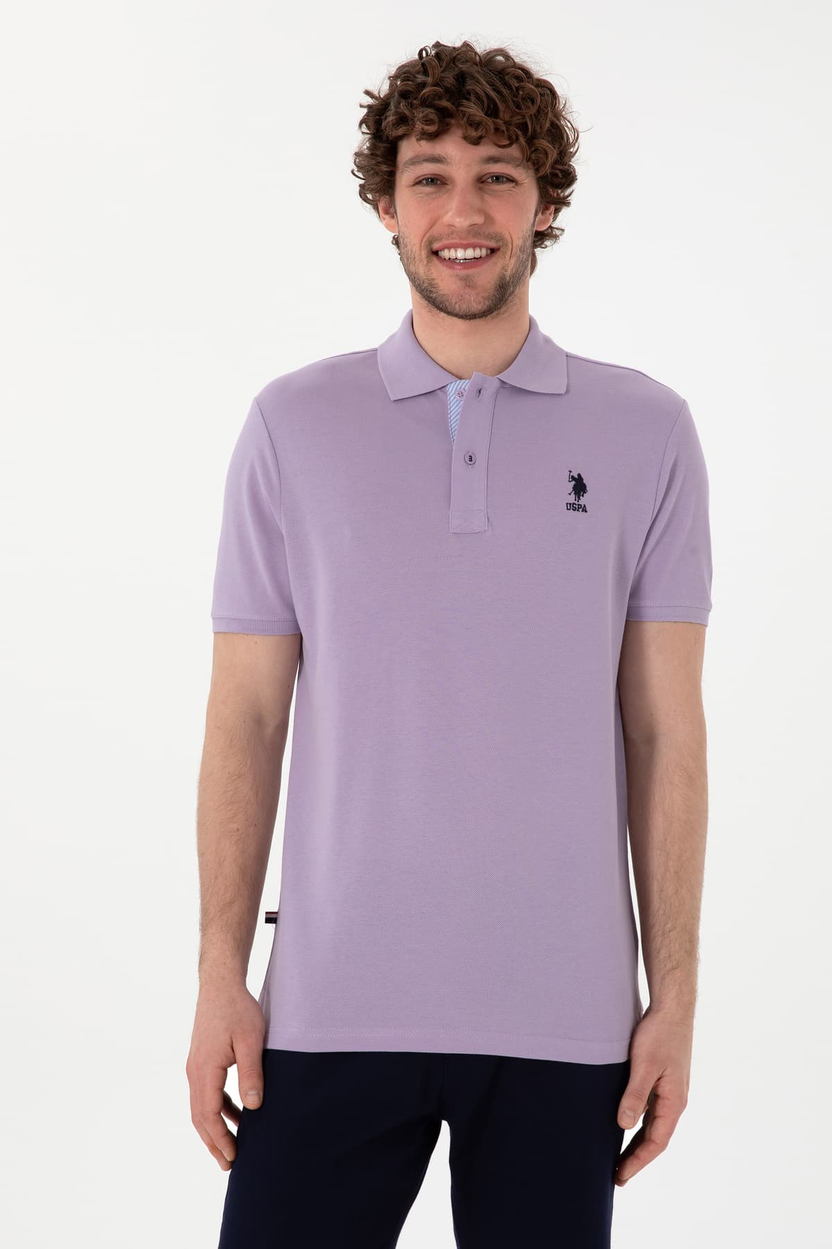 تیشرت مردانه U.S. Polo Assn. فیت معمولی یقه پولو بنفش بیسیک مدل 50298031-VR034 تیشرت مردانه U.S. Polo Assn. فیت معمولی یقه پولو بنفش بیسیک مدل 50298031-VR034
