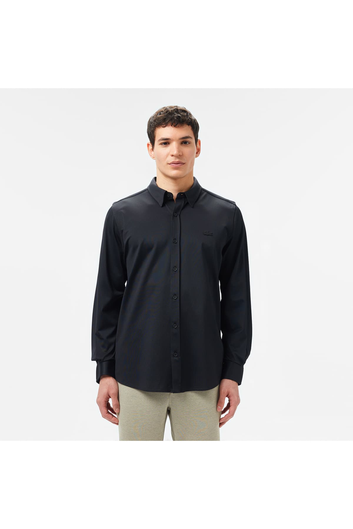 پیراهن مردانه Lacoste مشکی فیت اسلیم پیراهن مردانه Lacoste مشکی فیت اسلیم