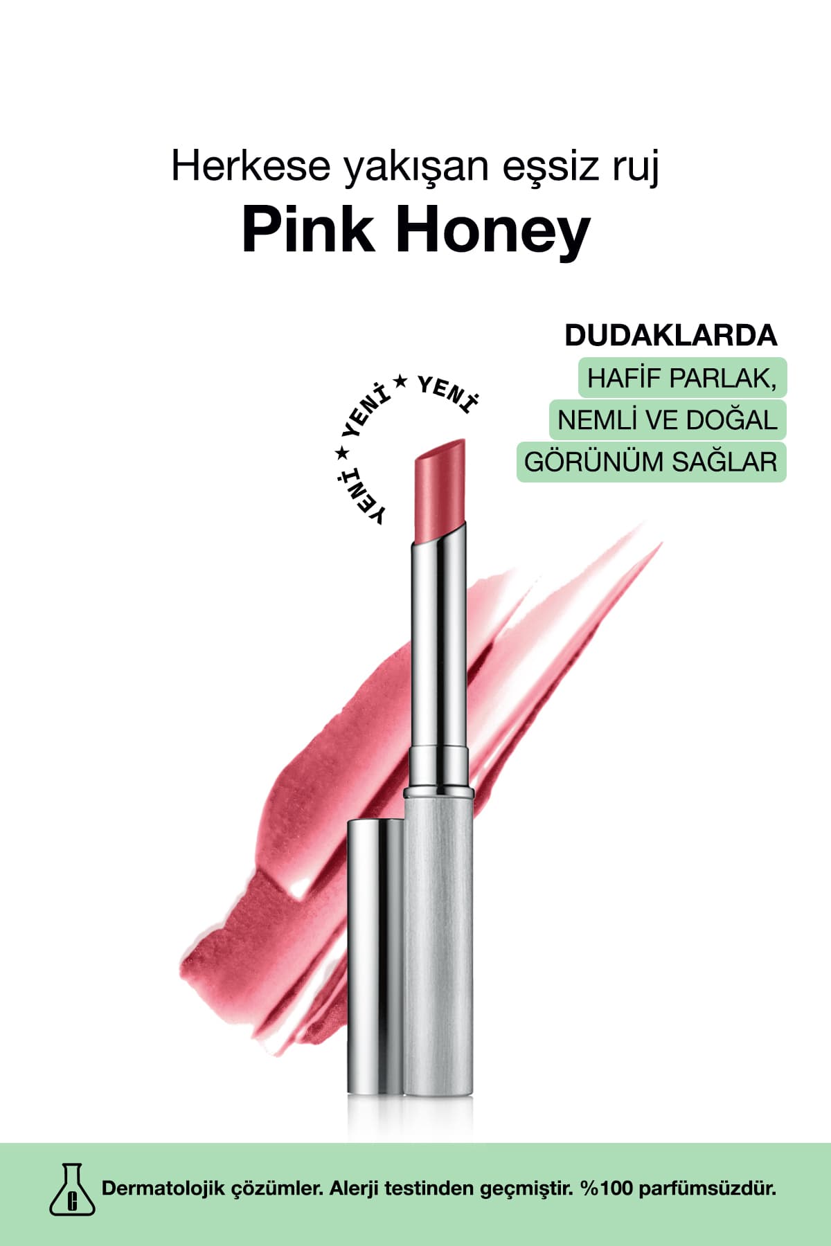 رژ لب Clinique براق سبک Almost Lipstick صورتی عسلی 1.9g رژ لب Clinique براق سبک Almost Lipstick صورتی عسلی 1.9g